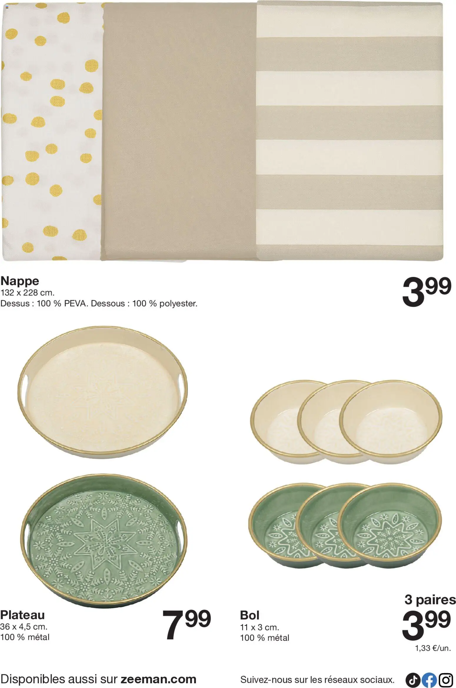 {H1} | Page: 6 | Produits: Plateau, Nappe