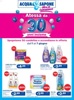 Anteprima del volantino Acqua e Sapone volantino Atessa 30 anni insieme valido a partire dal 01.06.2026