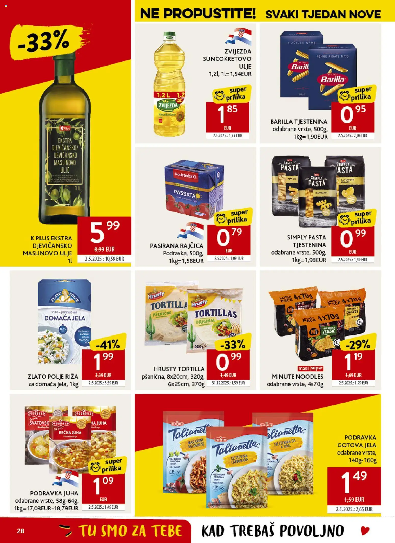 Konzum HR akciós ujság - amely érvényes a következő dátumtól: 17.06.2026 | Oldal: 28 | Termékek: Tortilla, Penne