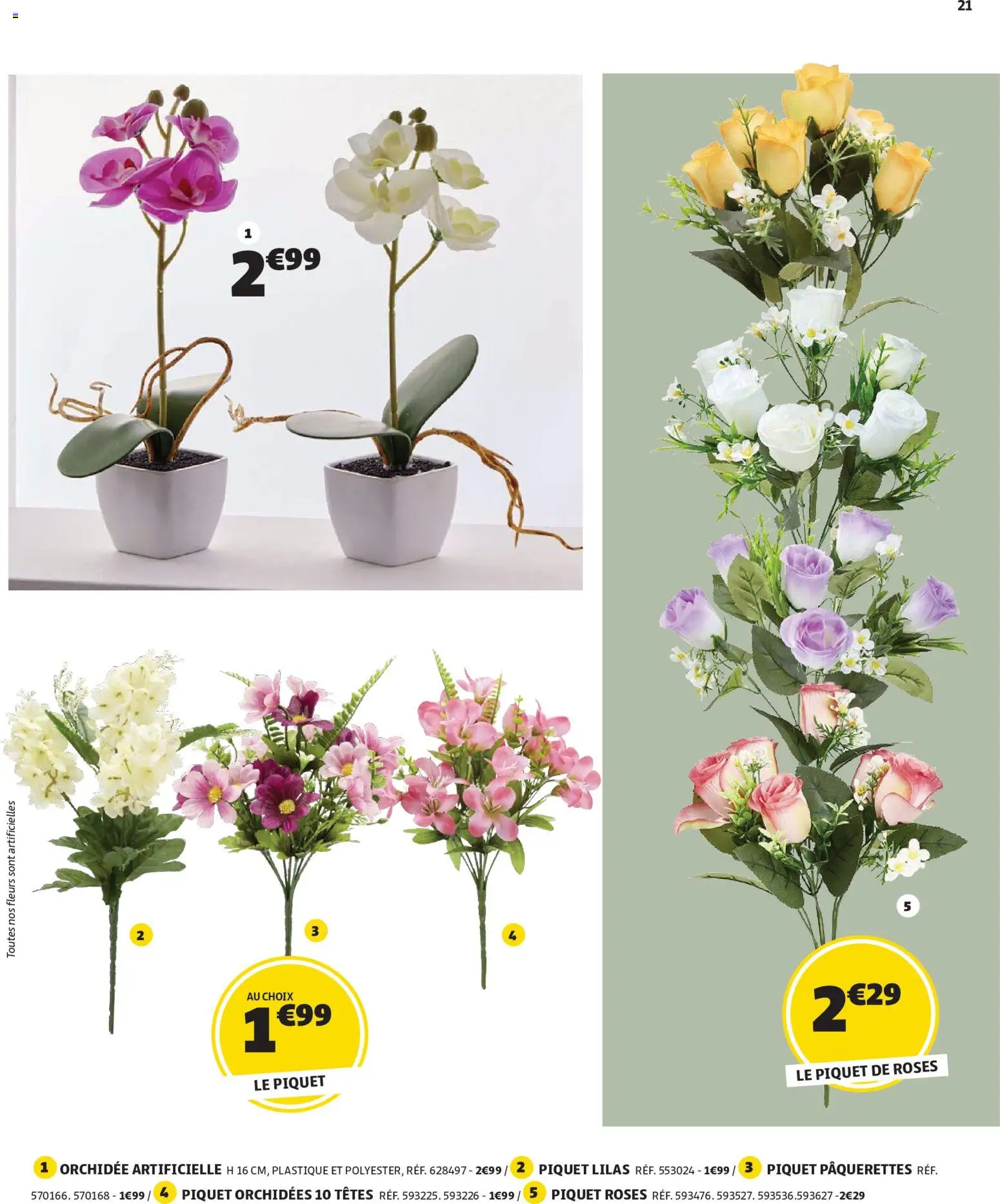 {H1} | Page: 21 | Produits: Orchidée artificielle, Fleurs, Orchidée