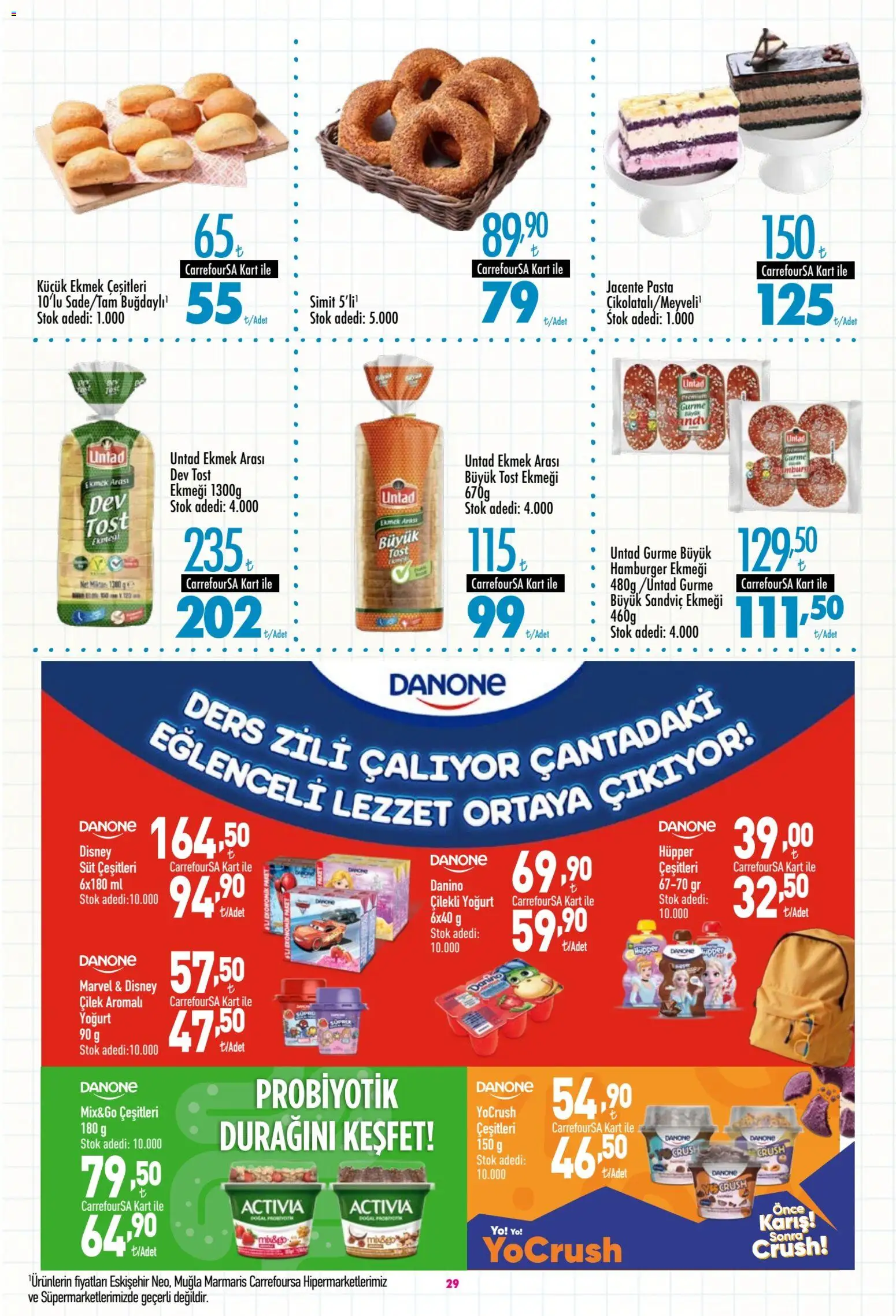 CarrefourSA - Okula dönüş - 26 Ağustos 2026 tarihinden itibaren geçerlidir | Sayfa: 27 | Ürünler: Yoğurt, Ekmek, Simit, Çilek