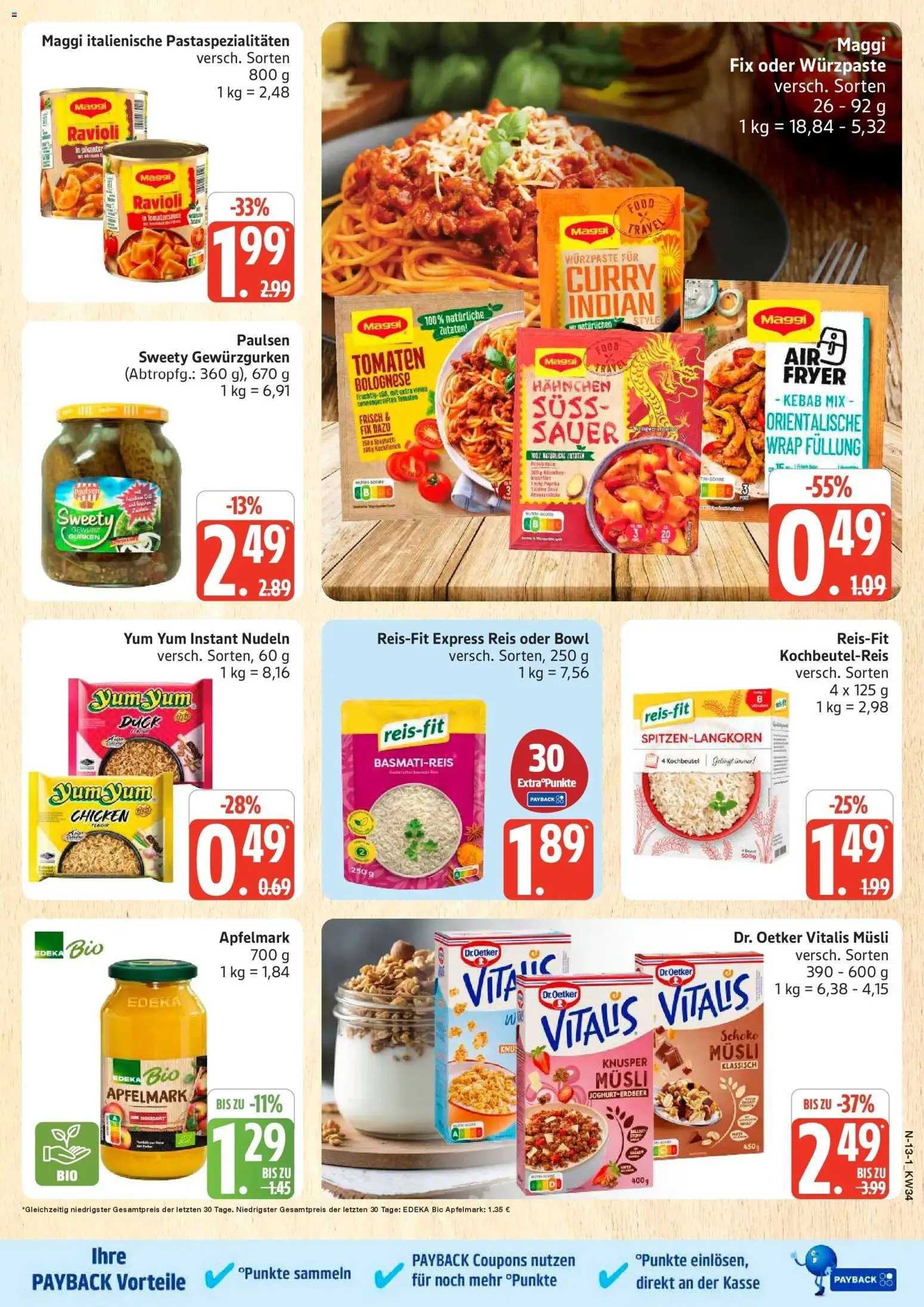 Marktkauf Prospekt Cuxhaven (ab 17.08.2026) » Angebote online | Seite: 13 | Produkte: Musli, Basmatireis, Maggi, Reis