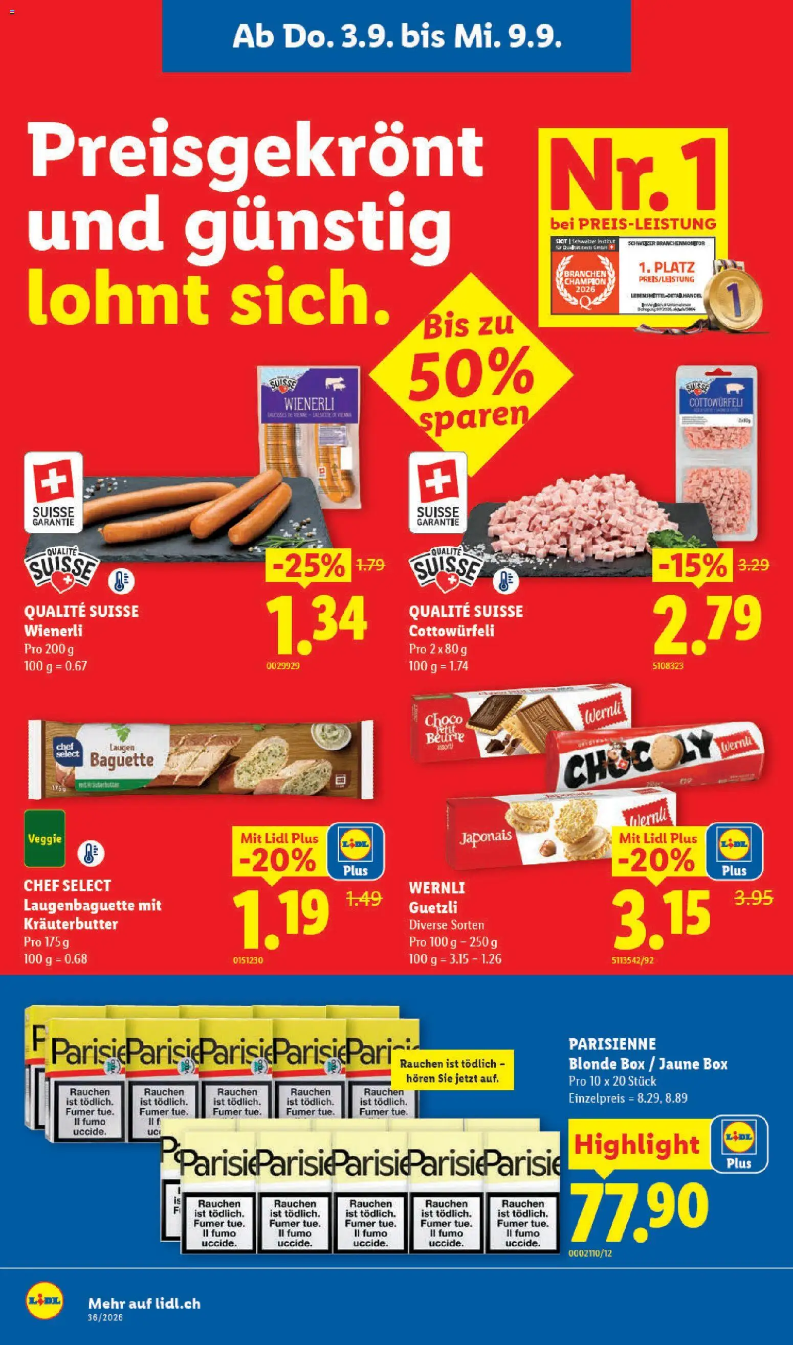 Lidl aktionen – gültig ab 03.09.2026 | Seite: 12 | Produkte: Box, Baguette, Kräuterbutter