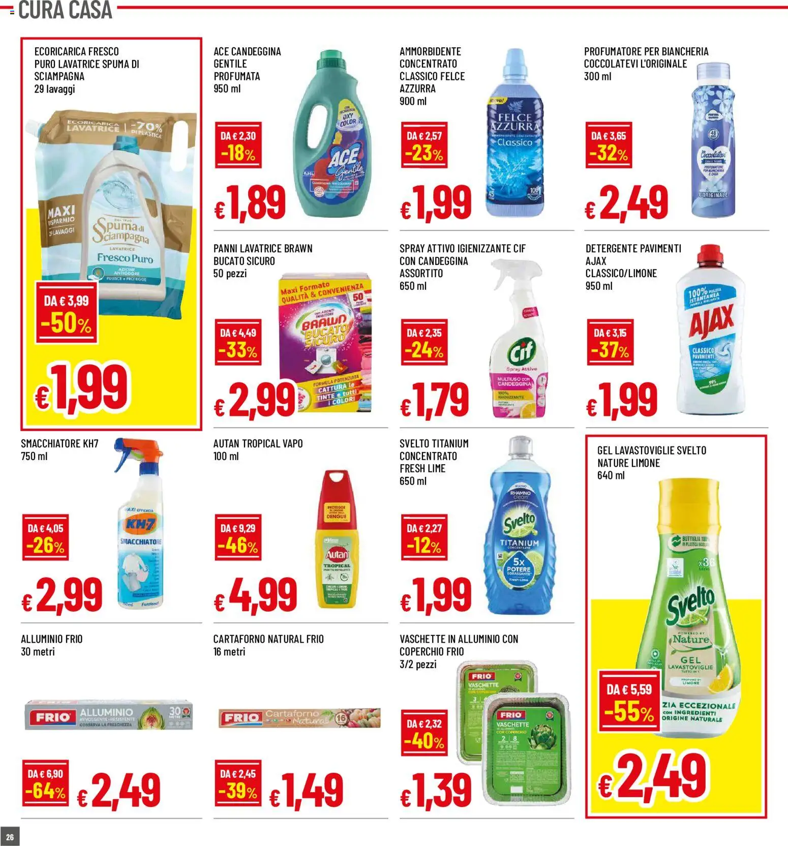 Volantino Famila del 14/09/2026 | Pagina: 26 | Prodotti: Ammorbidente, Smacchiatore, Detergente, Lime