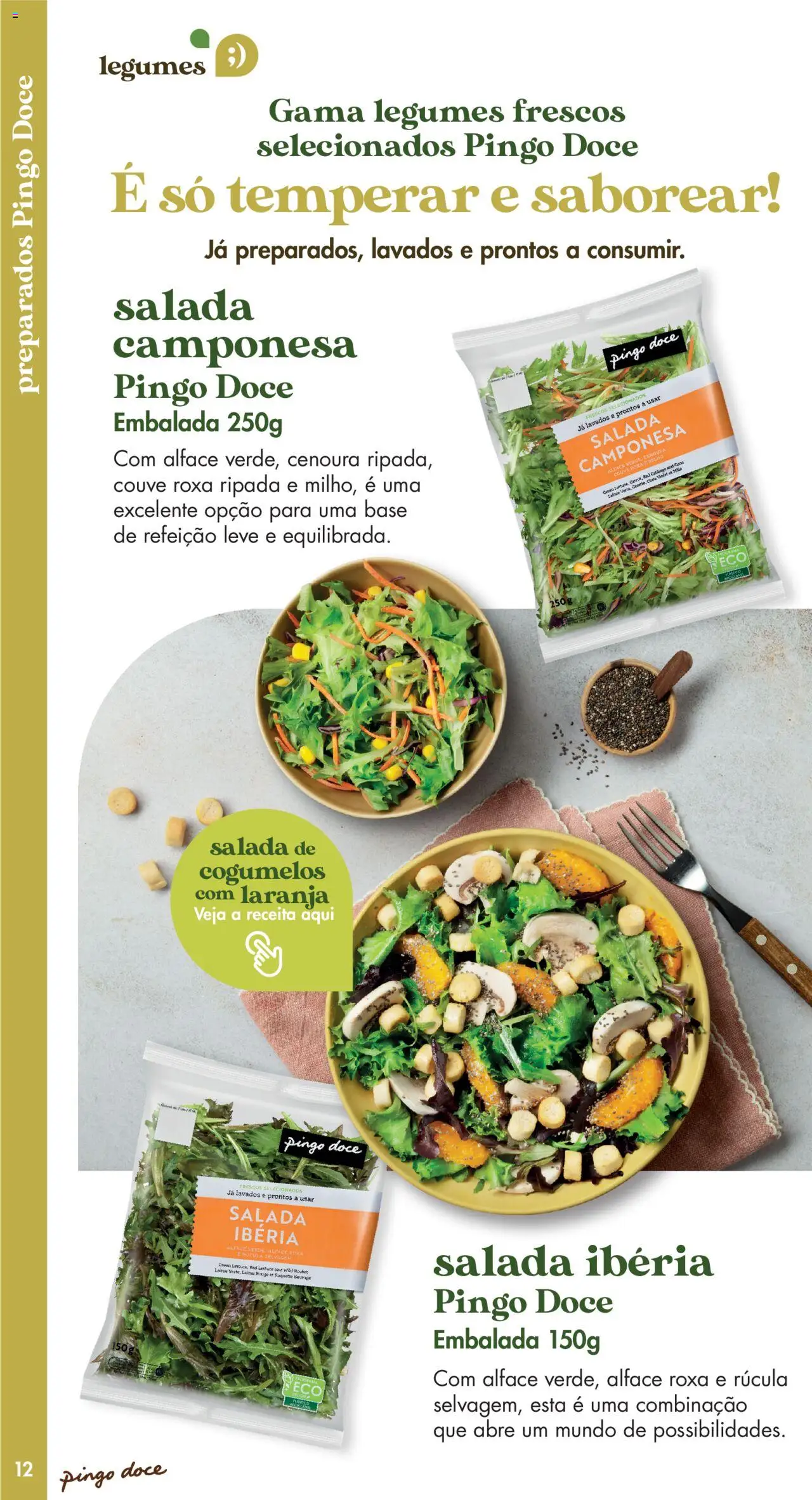 Pingo Doce - Catálogo Fruta e Legumes │ válido de 20/05/2025 | Página: 12 | Produtos: Legumes, Rúcula, Base, Milho