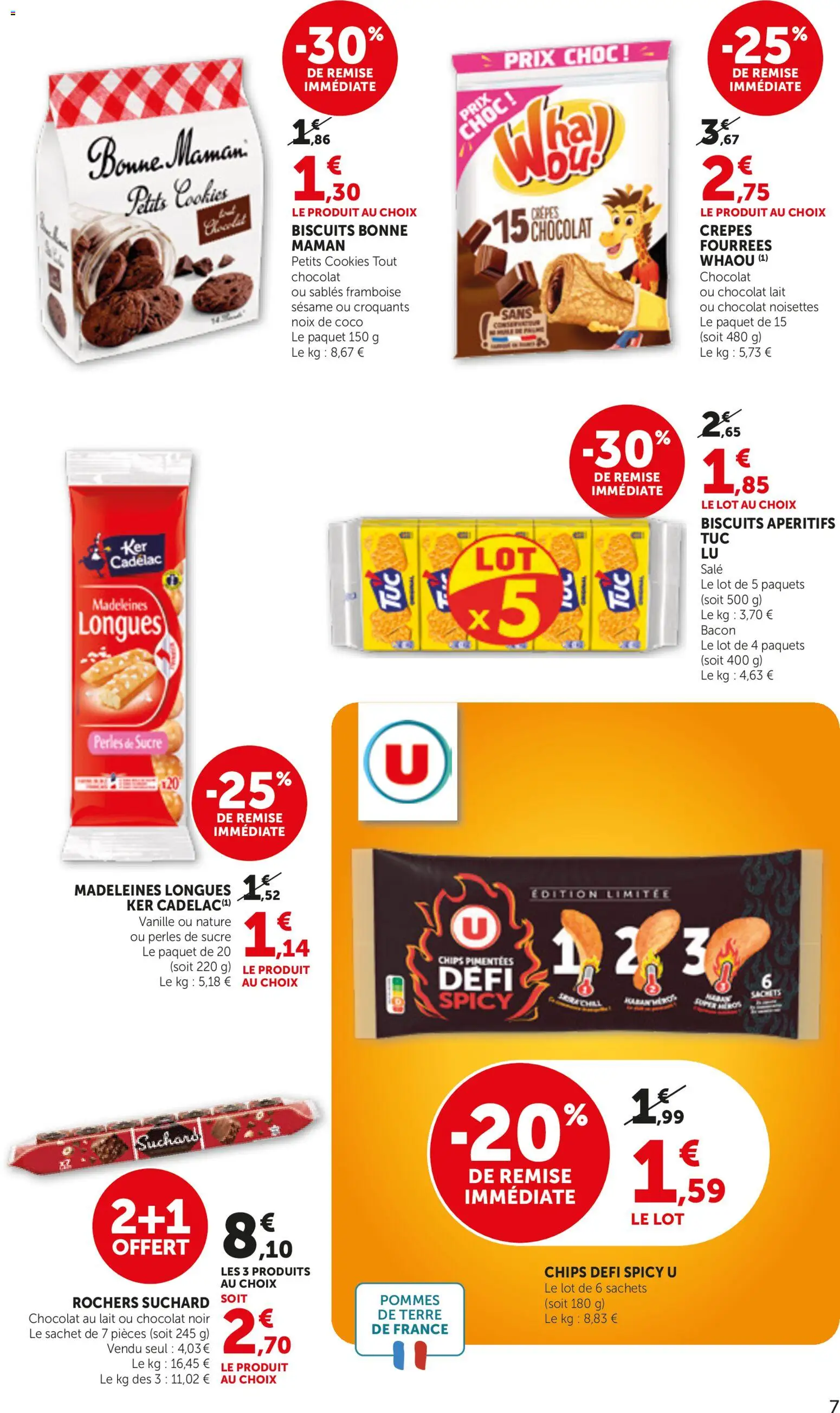 {H1} | Page: 7 | Produits: Crêpes, Vanille, Sésame, Chocolat