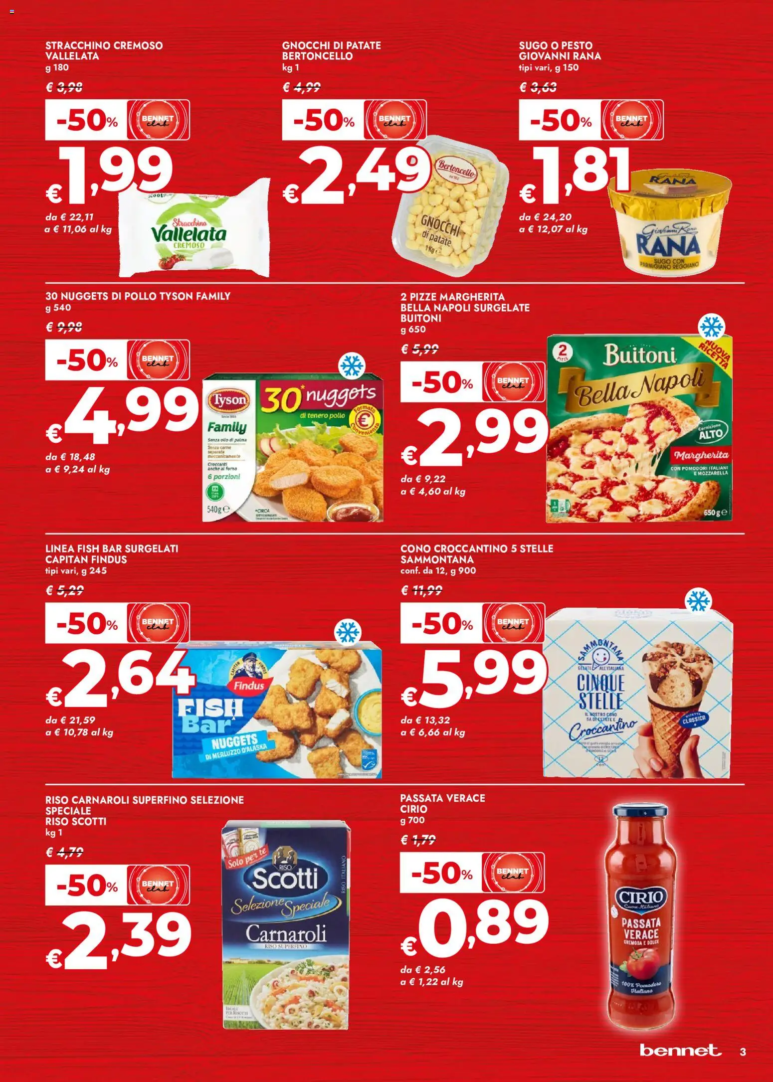 Volantino bennet del 30/07/2026 | Pagina: 3 | Prodotti: Riso Carnaroli, Tè, Pomodori, Forno