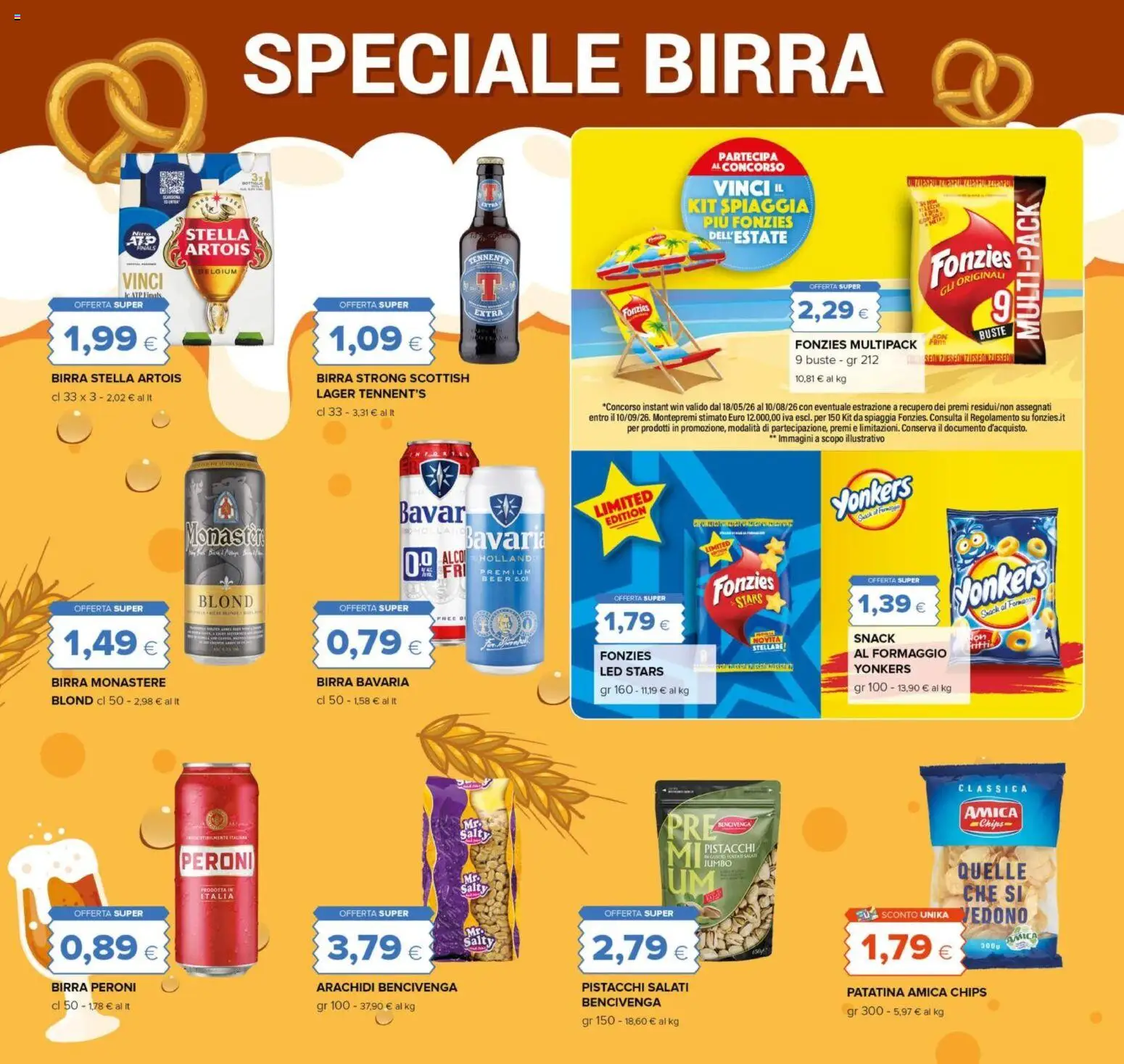 Volantino Oasi del 17/06/2026 | Pagina: 22 | Prodotti: Tennent's, Birra, Arachidi, Pistacchi