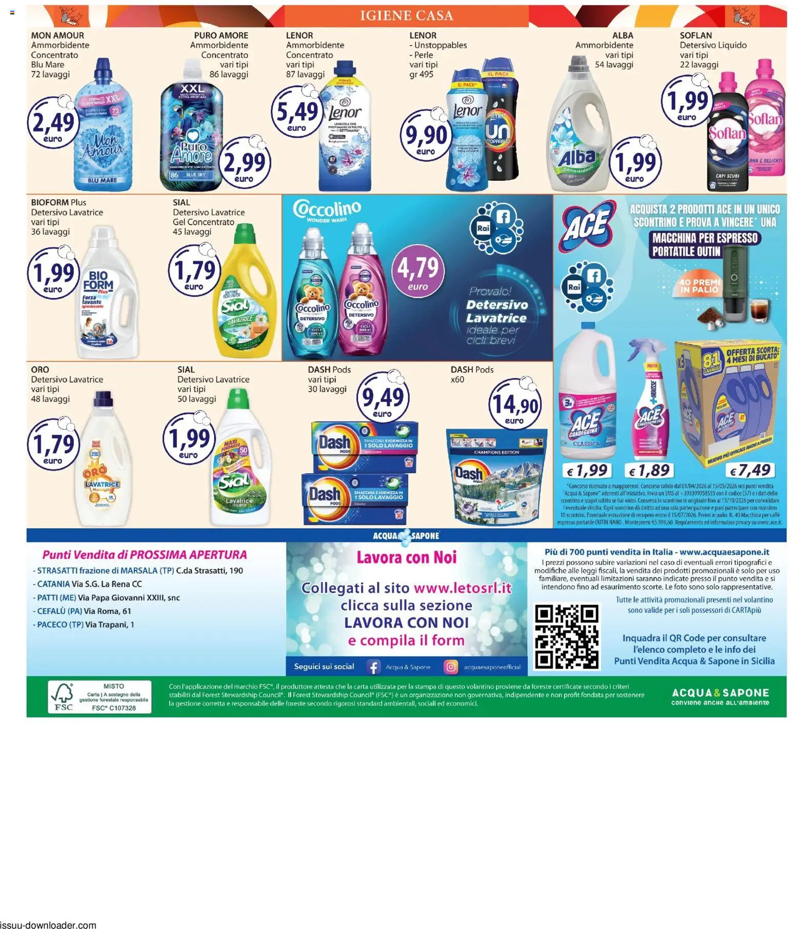 Volantino Acqua e Sapone del 09.04.2026 | Pagina: 20 | Prodotti: Sapone, Caffè, Acqua, Lavatrice