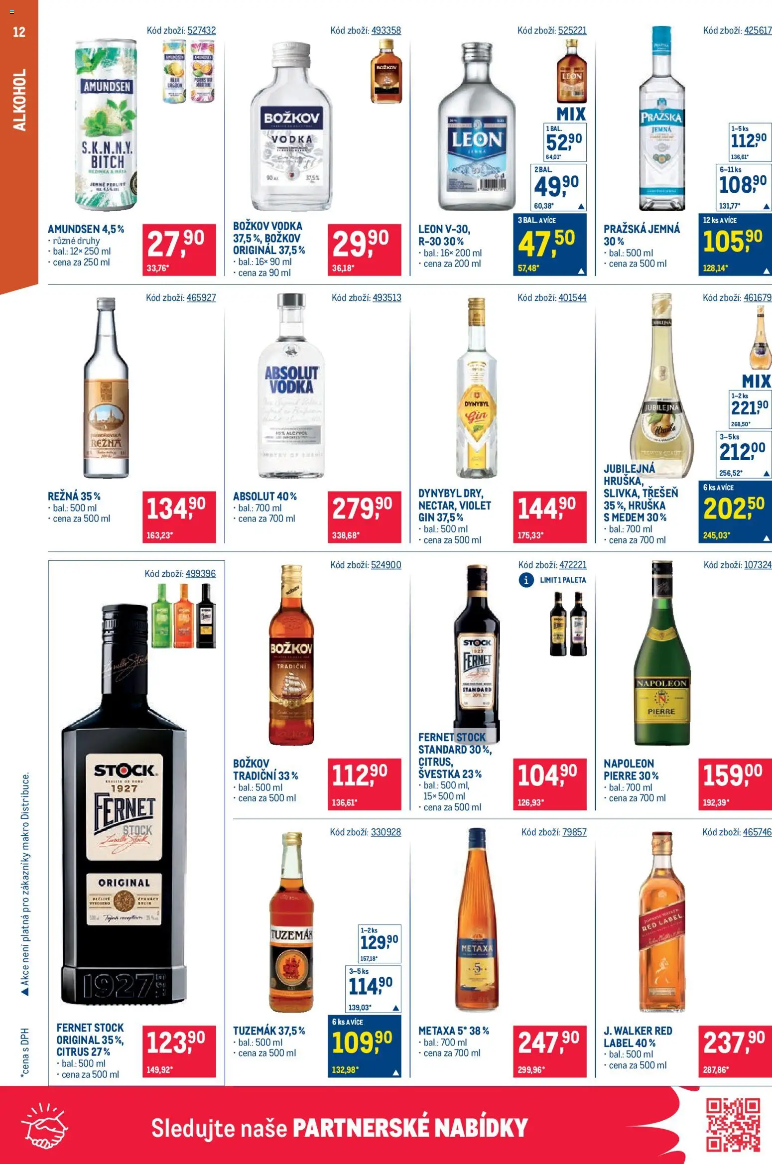 Makro leták - Maloobchod od 15.07.2026 | Strana: 12 | Produkty: Gin, Red Label, Metaxa, Božkov