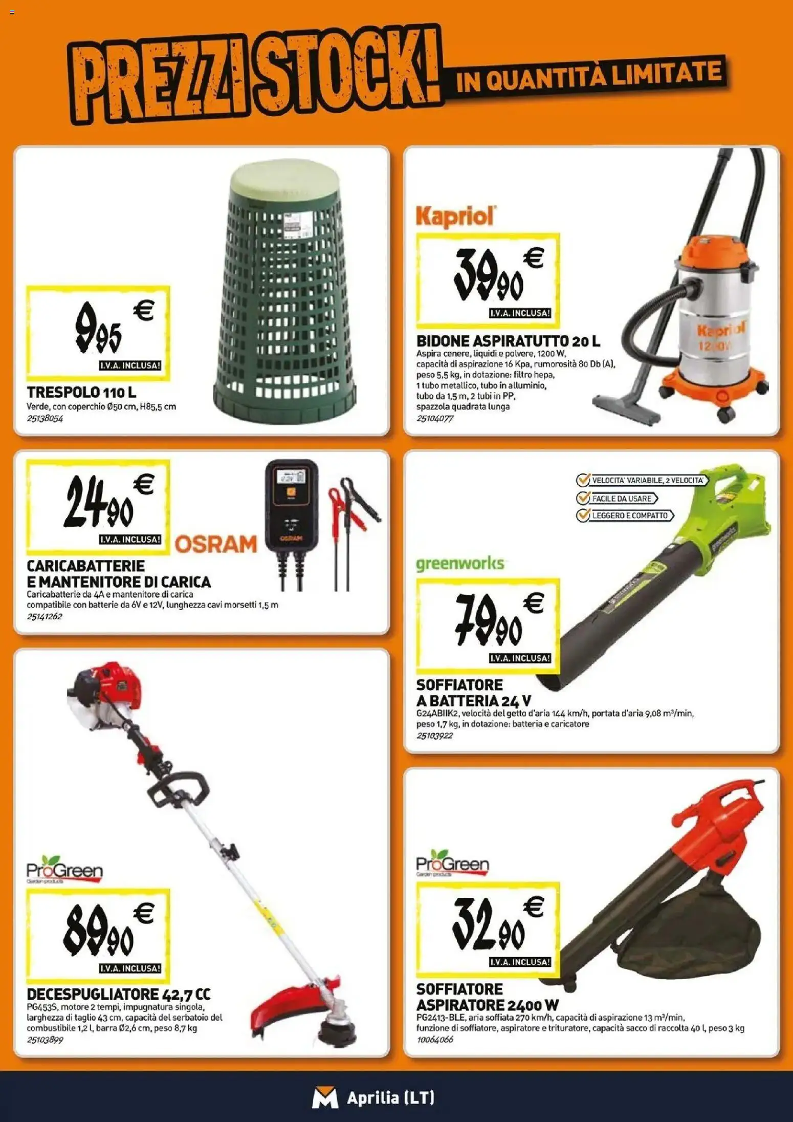 Nuovo TECNOMAT catalogo Aprilia dal 27/08/2026 > offerte anteprima 🛍️ | Pagina: 18 | Prodotti: Spazzola, Decespugliatore, Tubi, Caricabatterie
