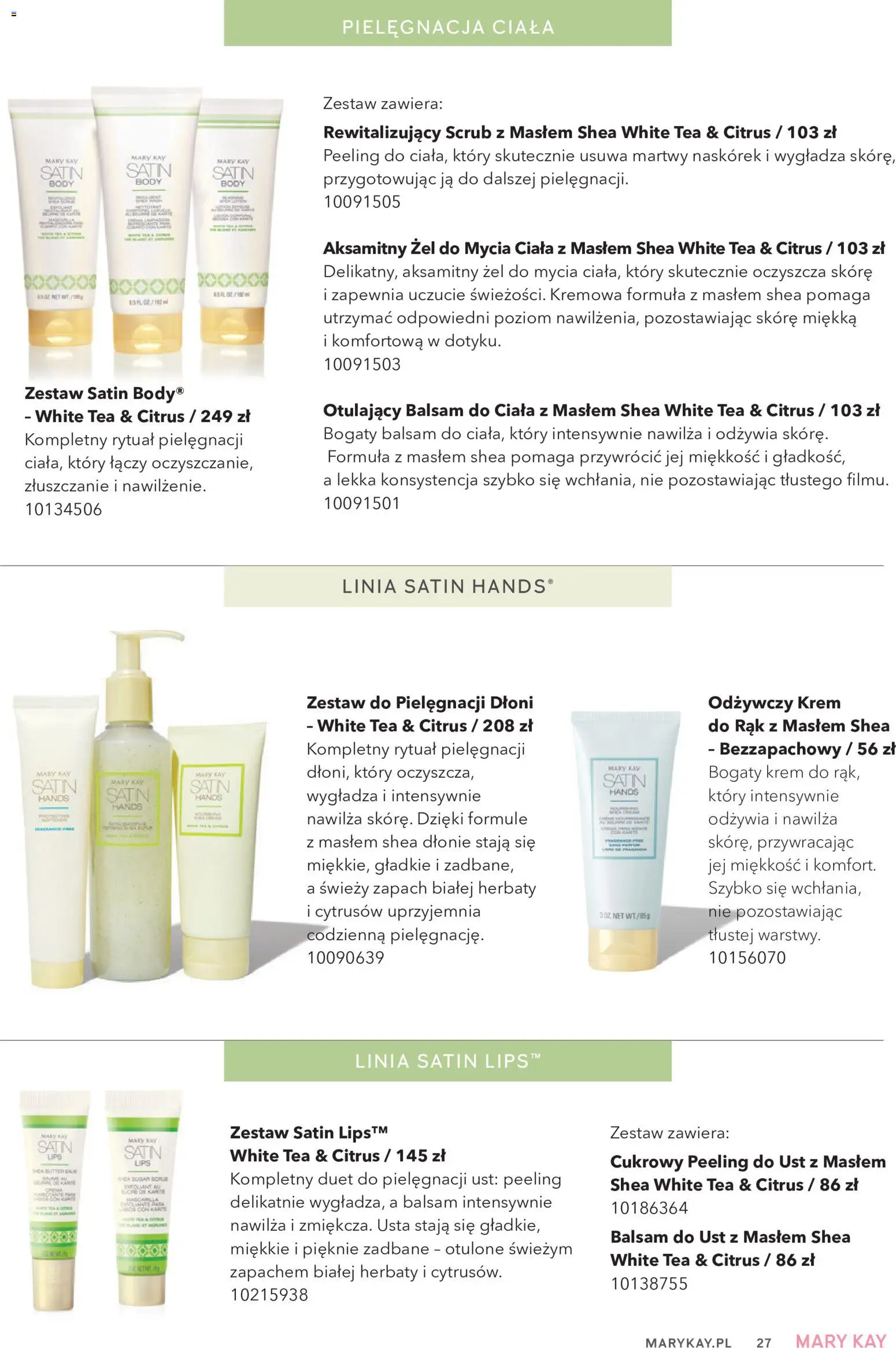 Mary Kay Katalog od 05.10.2026 | Strona: 27 | Produkty: Balsam do ust, Balsam do ciała, Peeling, Krem