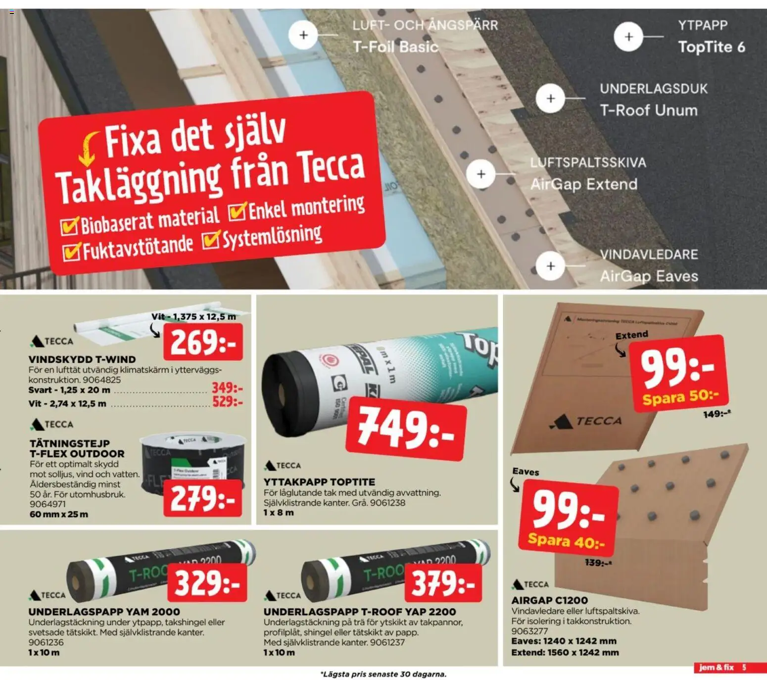 Jem & Fix reklamblad aktuell från 19/10/2026 | Sida: 5 | Produkter: Vindskydd