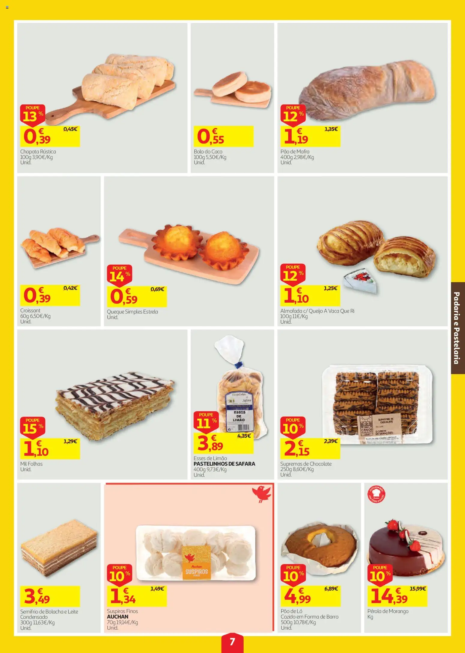 Auchan folheto │ válido de 20/08/2026 | Página: 7 | Produtos: Padaria, Bolo, Pão, Chocolate