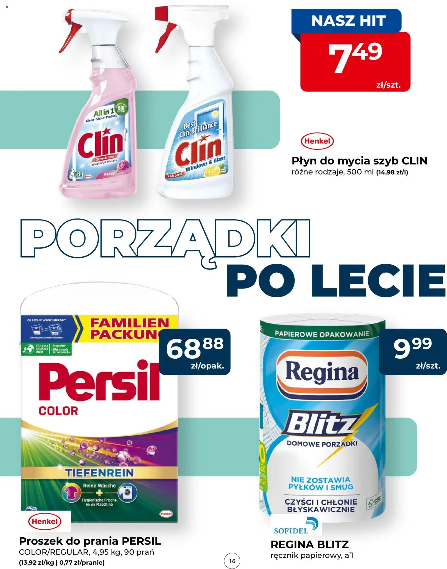 Mrówka gazetka od 10.09.2026 | Strona: 16 | Produkty: Proszek, Płyn do mycia szyb, Persil, Proszek do prania Persil