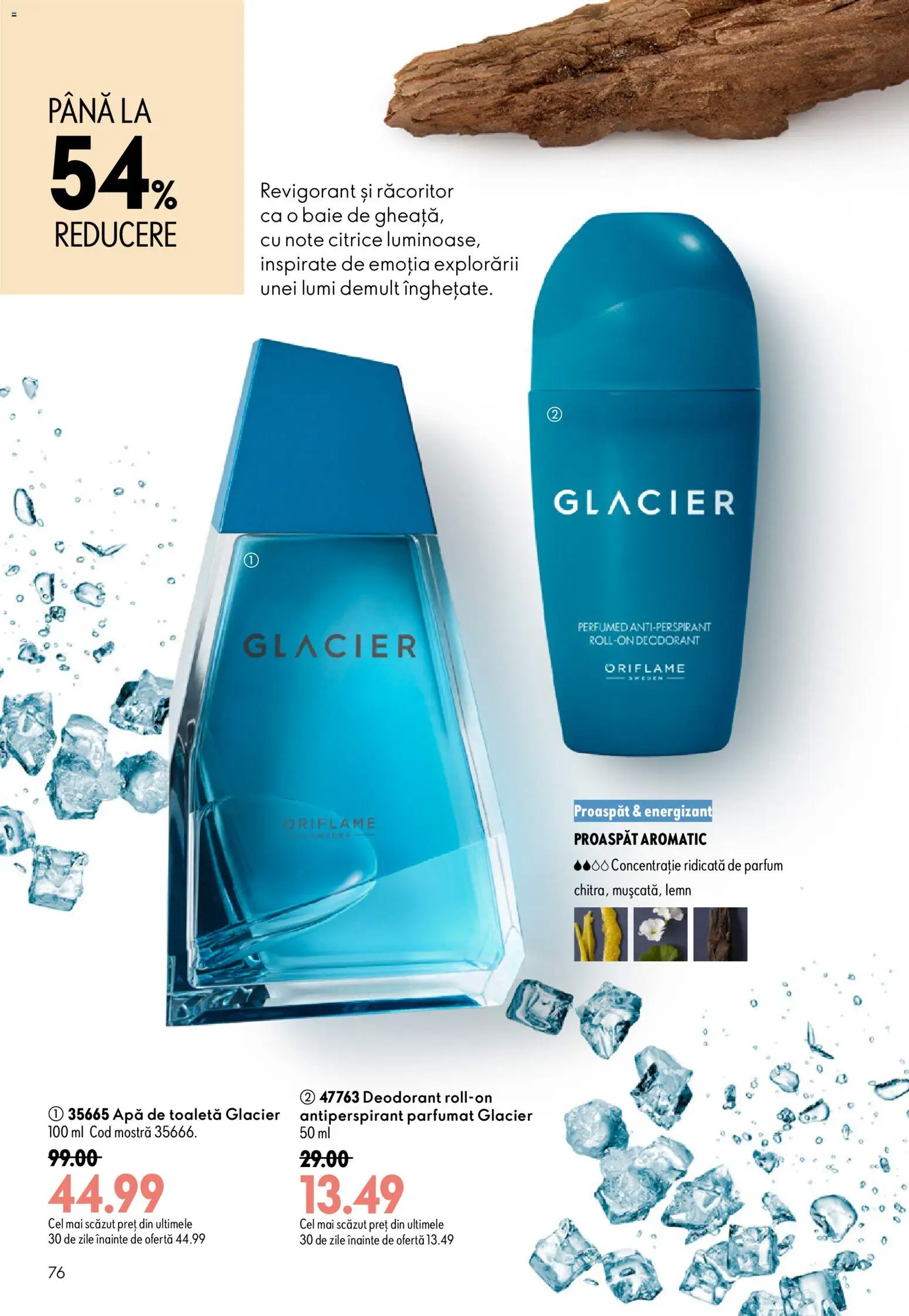 Noul catalog Oriflame – valabil de la 08.07.2026 | Pagină: 76 | Produse: Toaletă, Deodorant, Antiperspirant, Apă