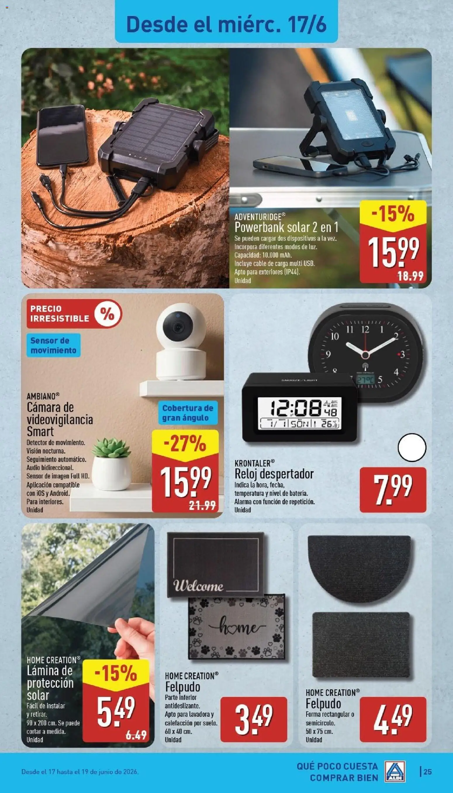 Aldi folleto Canarias │ válido desde el 15.06.2026 | Página: 25 | Productos: Reloj despertador, Reloj, Despertador, Cable