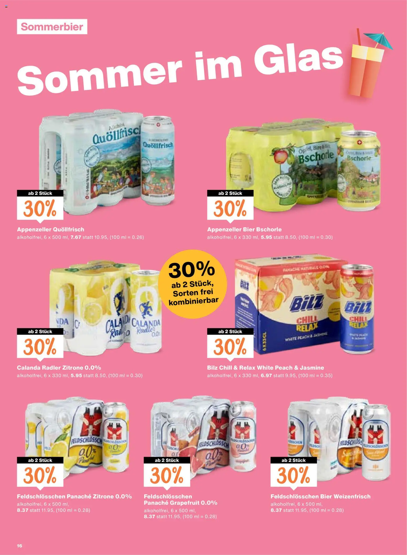 Migros aktionen – gültig ab 06.08.2026 | Seite: 16 | Produkte: Bier, Chili, Grapefruit, Zitrone