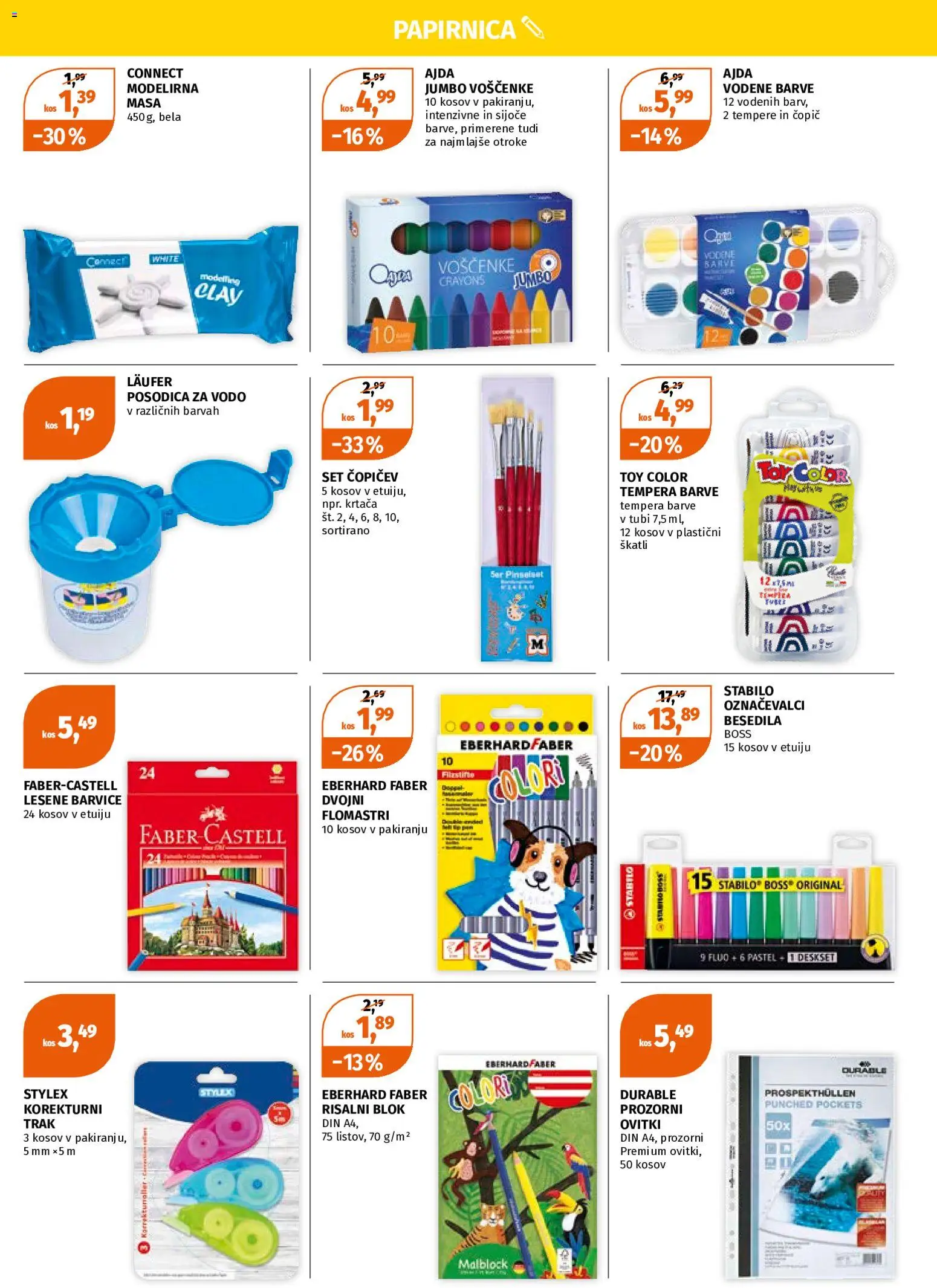 Novi Müller katalog ponudbe – veljaven od 29.06.2026 | Stran: 3 | Izdelki: Barvice, Copic, Krtaca, Blok