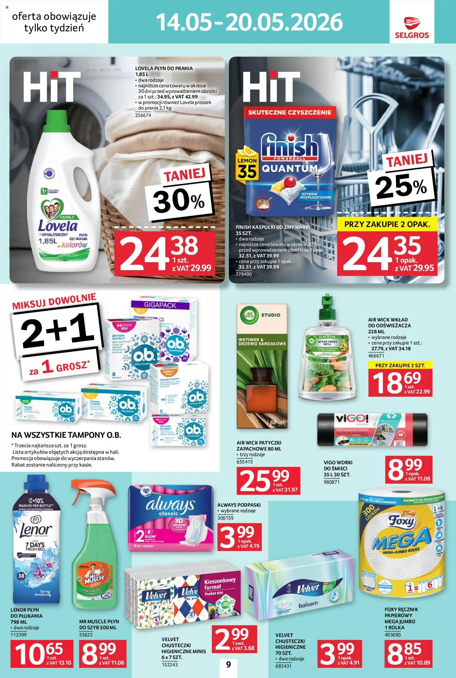 Selgros cash&carry gazetka - Jeszcze więcej super promocji od 14.05.2026 | Strona: 9