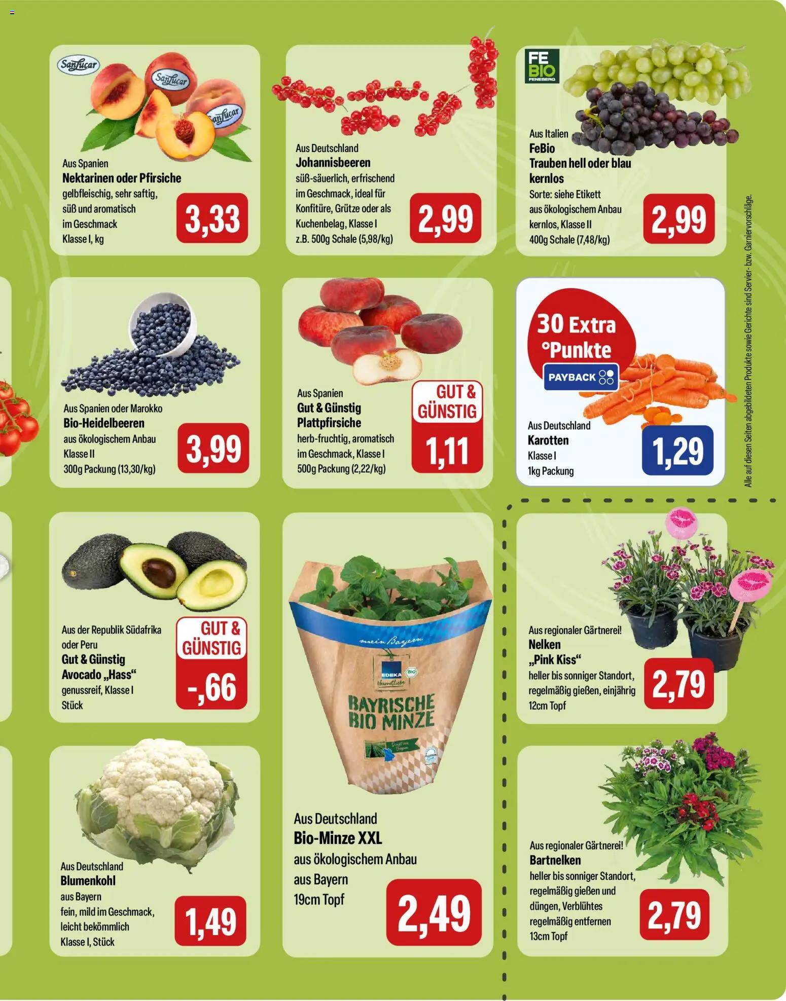 Feneberg Angebote – gültig ab 02.07.2026 | Seite: 9 | Produkte: Nektarinen, Trauben, Avocado, Blumenkohl