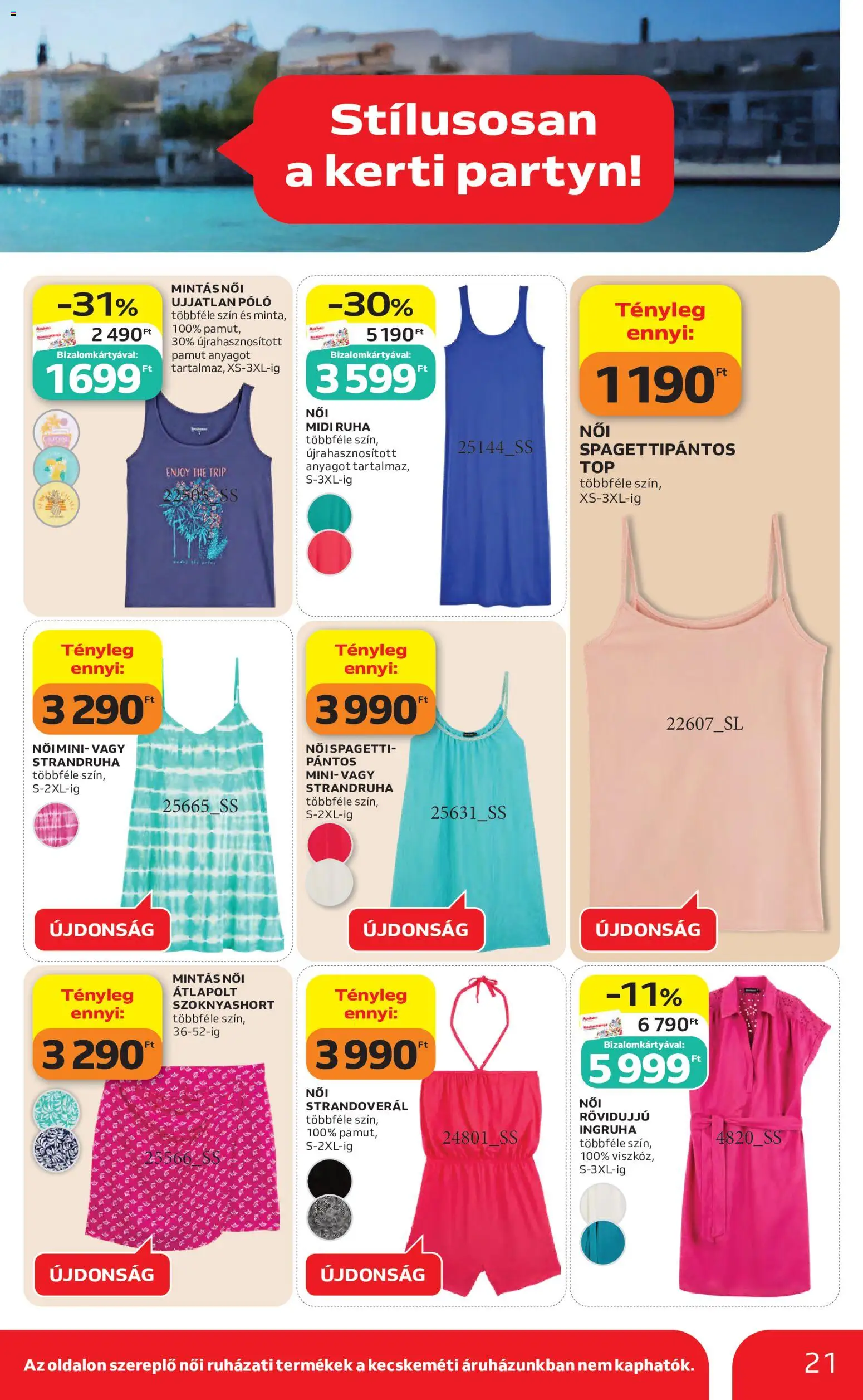 Auchan akciós ujság - amely érvényes a következő dátumtól: 11.06.2026 | Oldal: 21 | Termékek: Ingruha, Ruha