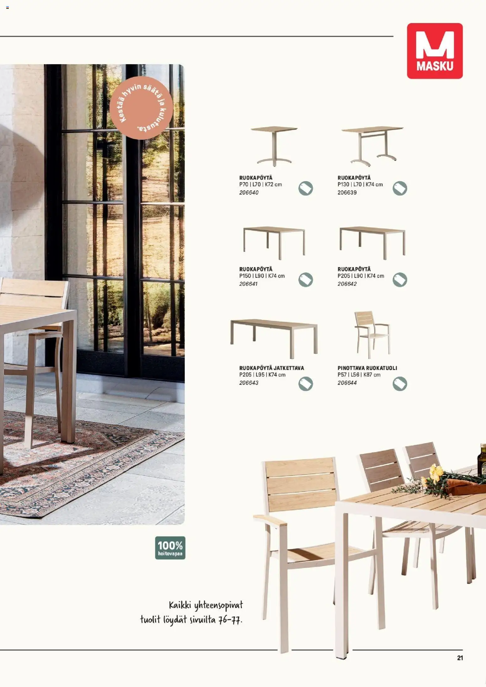 Masku tarjoukset - Puutarhakalustekuvasto 2026 – voimassa 09/03/2026 alkaen | Sivu: 21