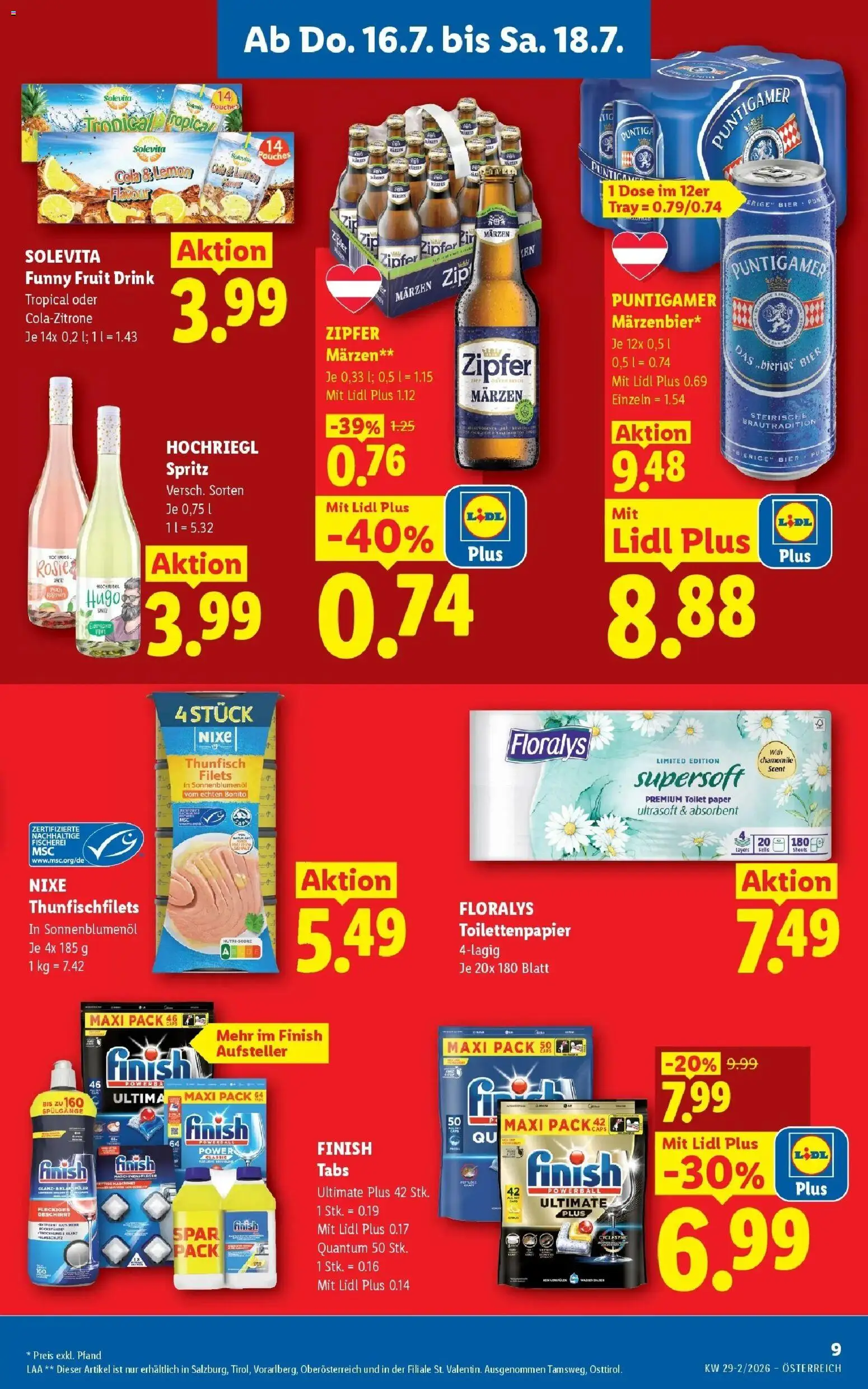 Lidl Flugblatt - Jenbach, Eferding, Dornbirn gültig ab 16.07.2026 | Seite: 11 | Produkte: Bier