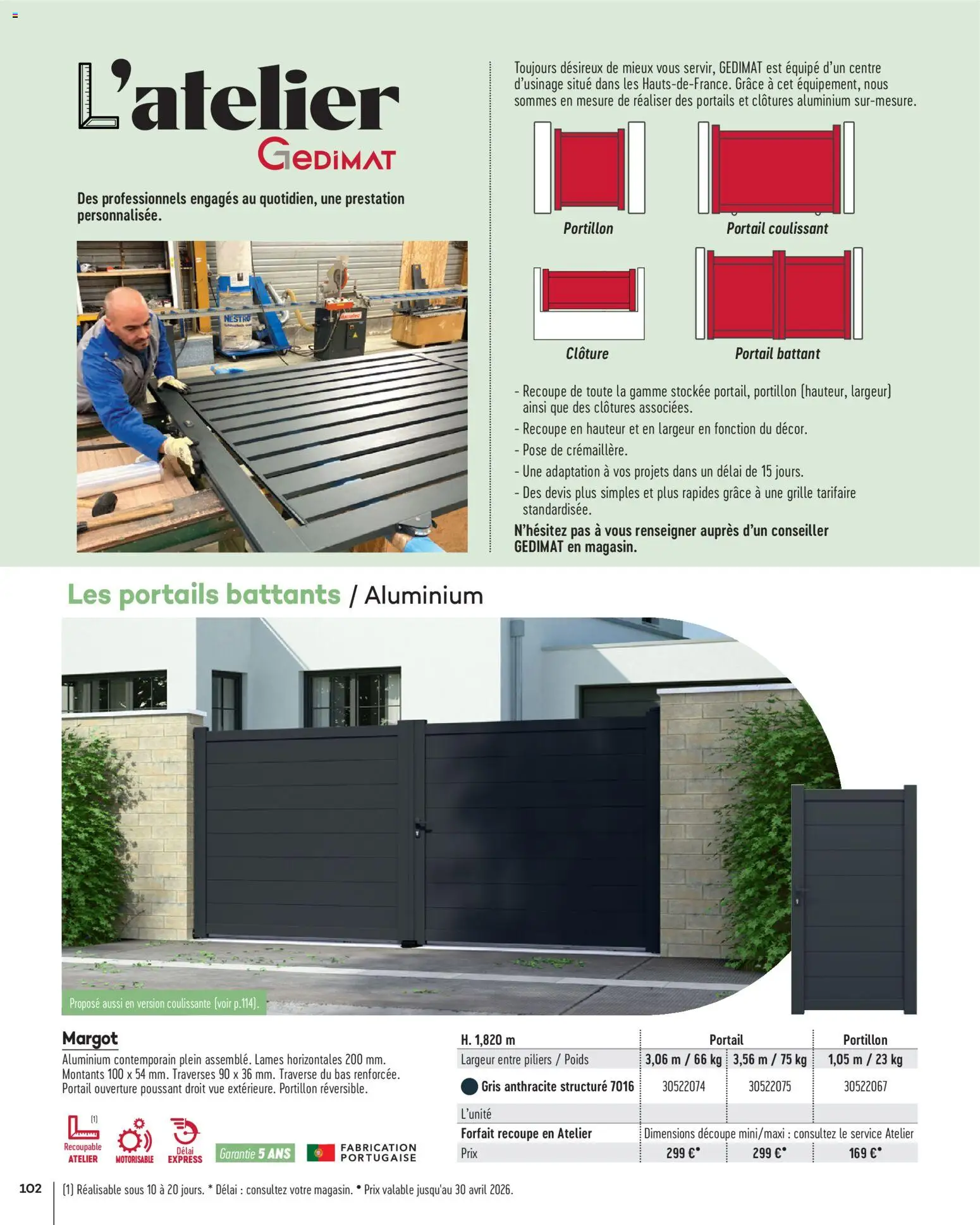 {H1} | Page: 102 | Produits: Poids, Portail, Clôture