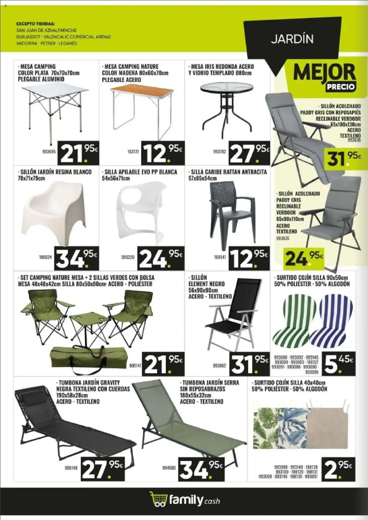 Family Cash folleto │ válido desde el 11.05.2026 | Página: 15 | Productos: Silla apilable, Tumbona, Sillón, Silla