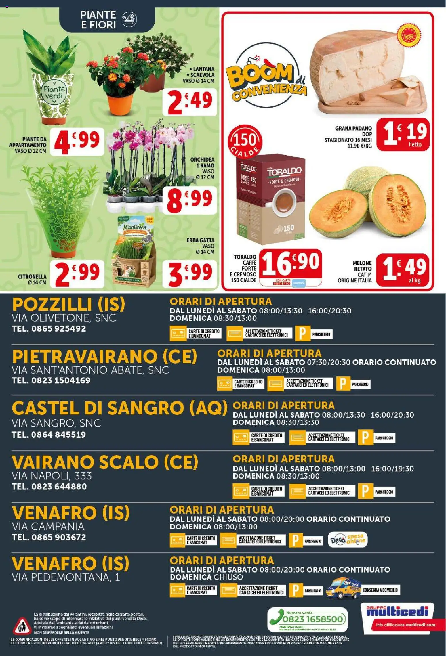 Volantino Decò del 29.05.2026 | Pagina: 20 | Prodotti: Citronella, Melone, Grana Padano, Vaso