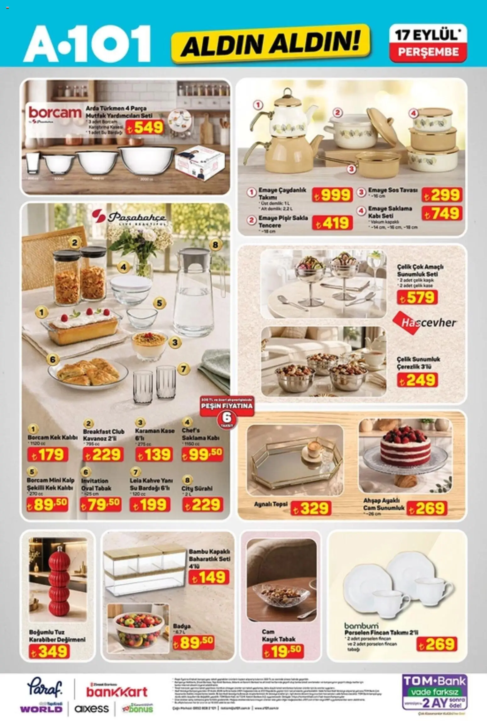 A101 - Katalog Aldın Aldın - 17 Eylül 2026 tarihinden itibaren geçerlidir | Sayfa: 11 | Ürünler: Kaşe, Kahve, Sos, Su bardağı