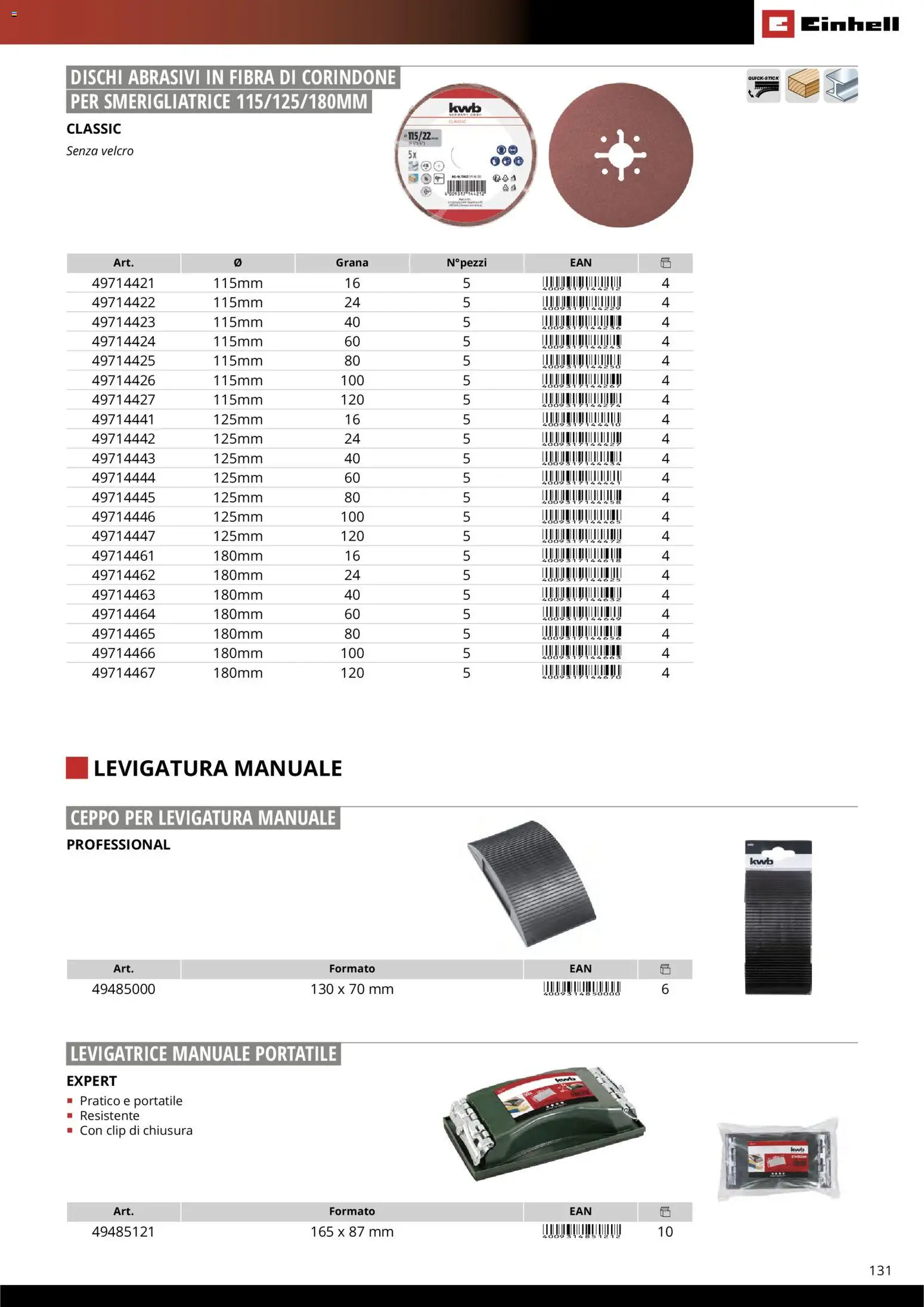 Volantino Einhell del 17.03.2026 | Pagina: 133 | Prodotti: Smerigliatrice