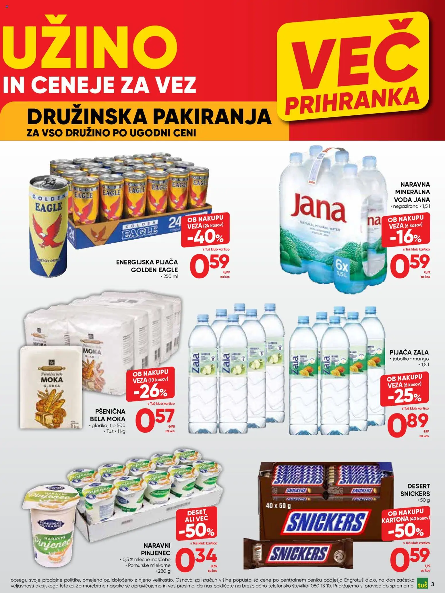 Novi Tuš katalog ponudbe – veljaven od 17.06.2026 | Stran: 3 | Izdelki: Moka, Kos, Voda