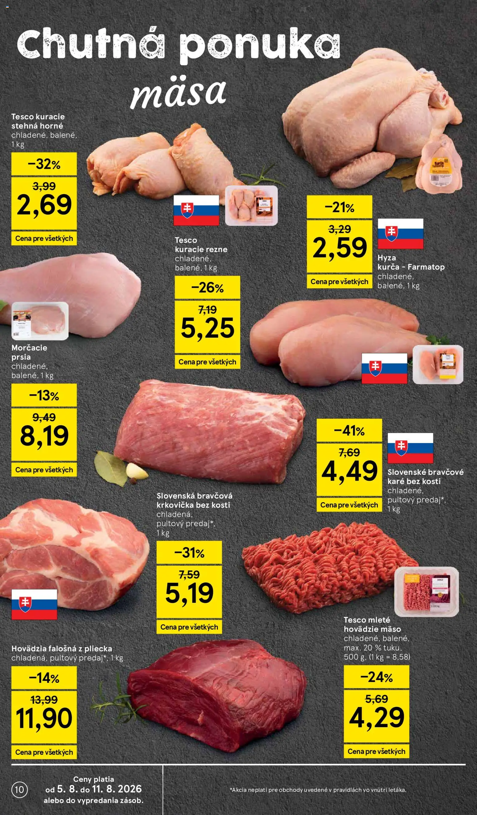 Nové Tesco akcie – leták je platný od 05.08.2026 | Strana: 10
