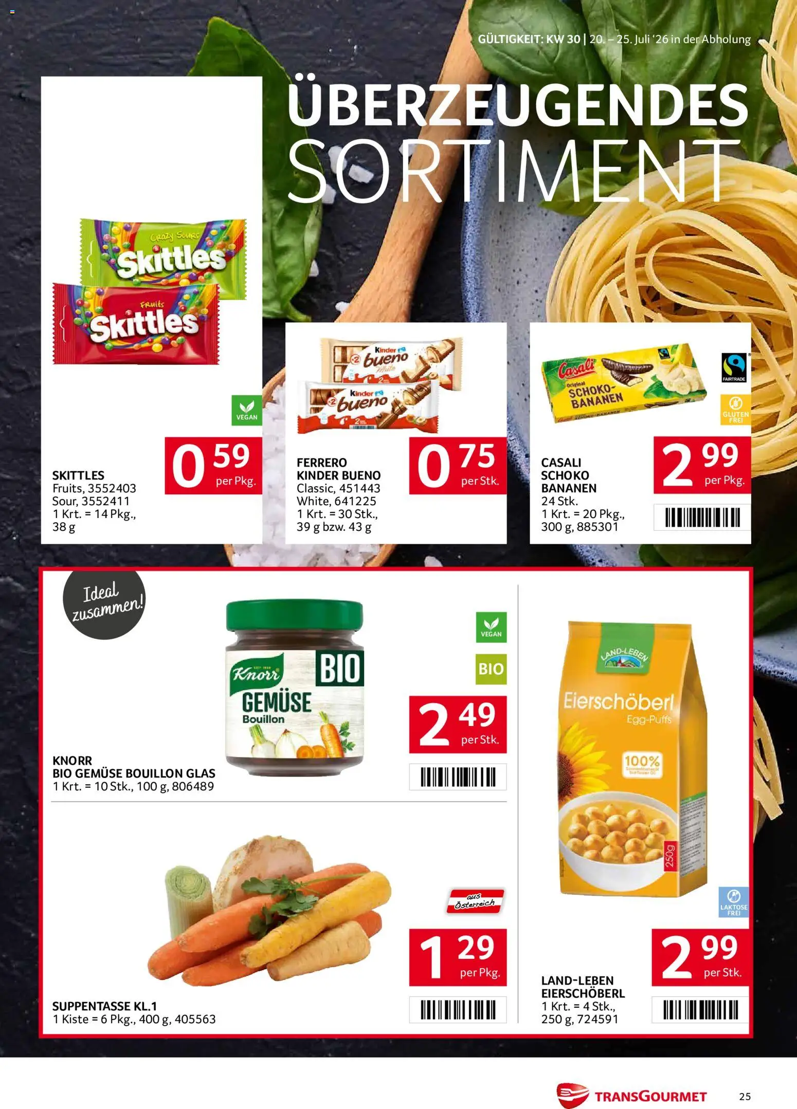 Transgourmet Flugblatt gültig ab 20.07.2026 | Seite: 24 | Produkte: Gemüse, Bananen