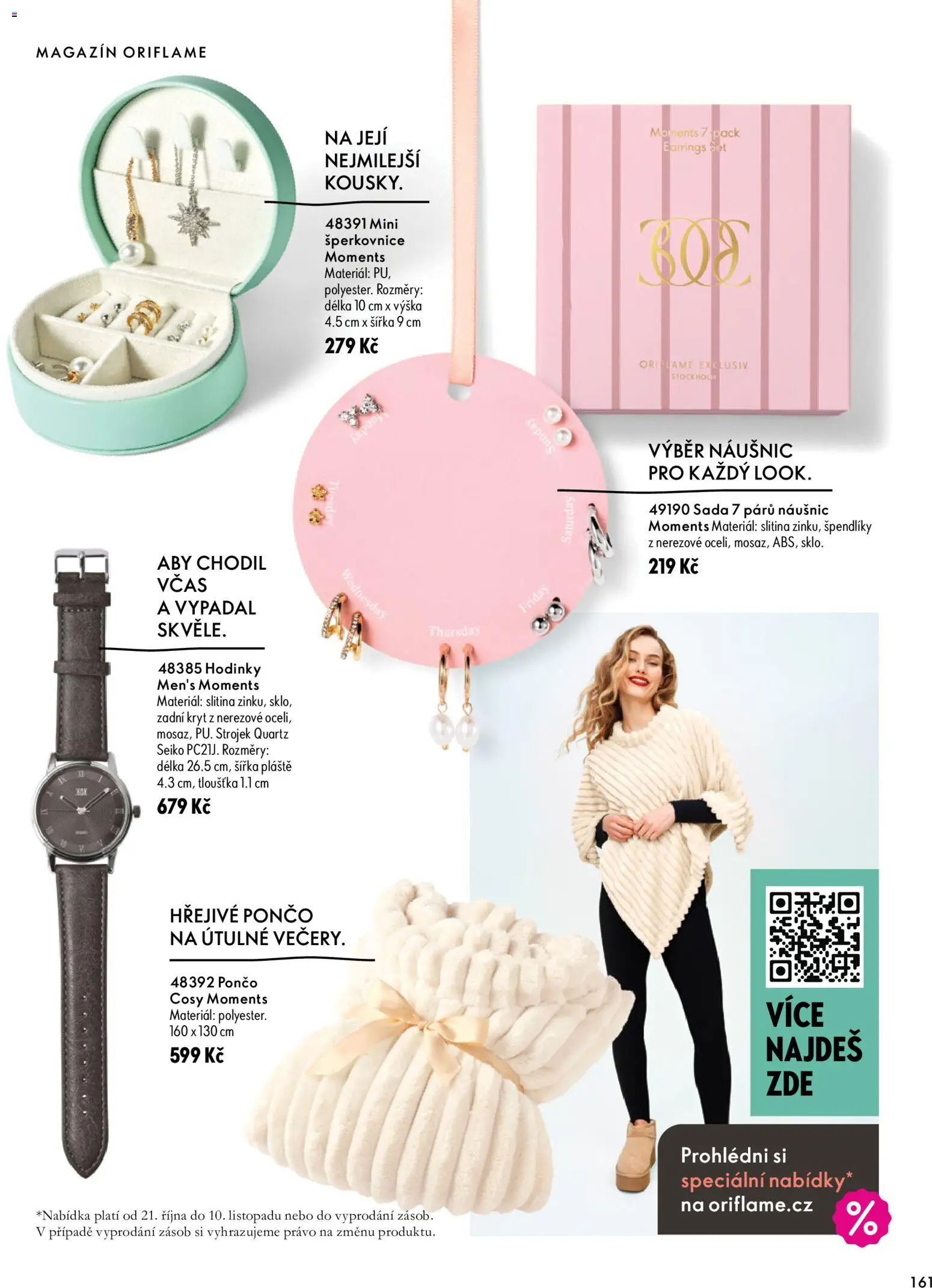 Oriflame katalog Novage+ Proceuticals od 30.09.2026 | Strana: 161 | Produkty: Hodinky, Šperkovnice, Pončo