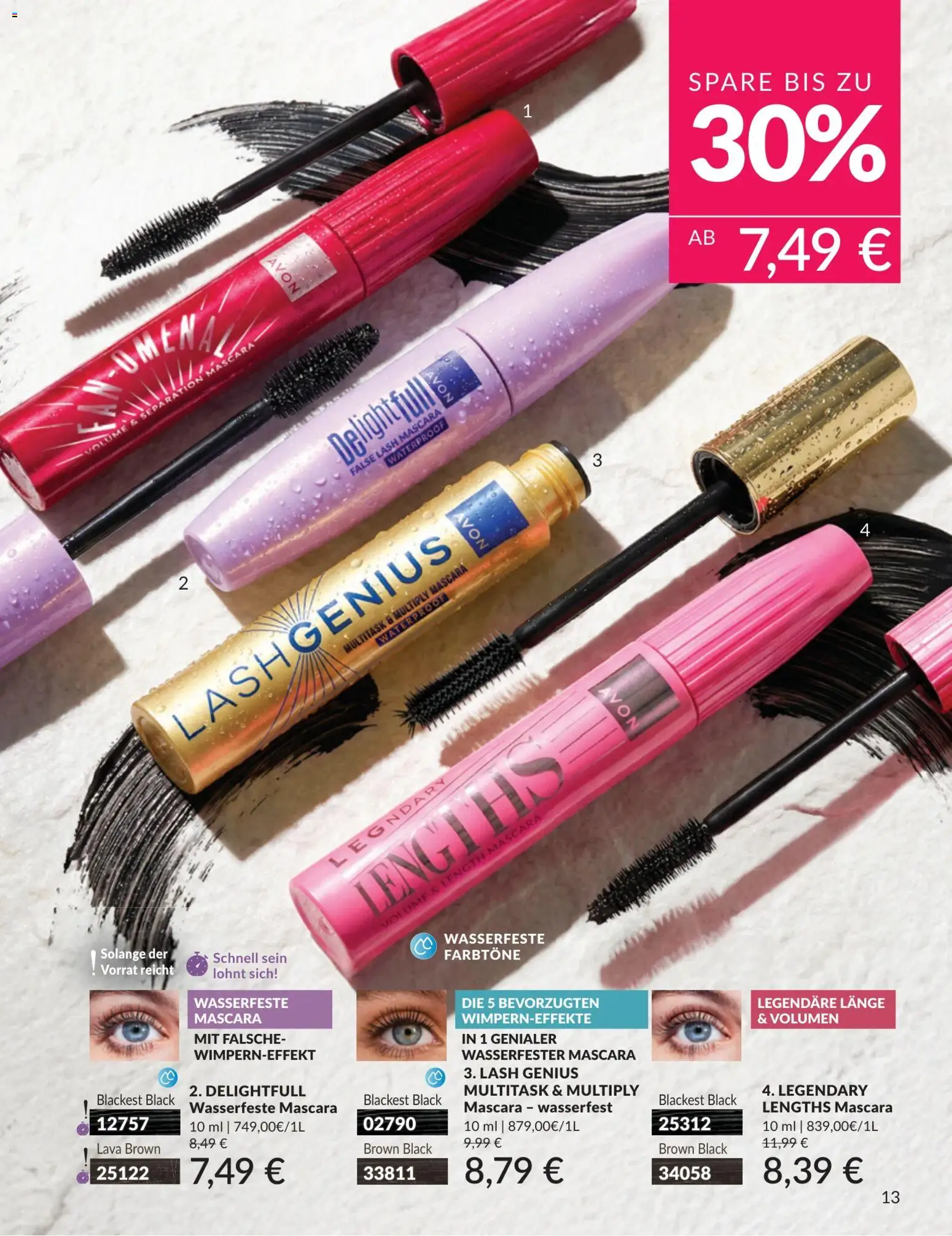AVON Katalog Juli 2026 – gültig ab 01.07.2026 | Seite: 13 | Produkte: Mascara