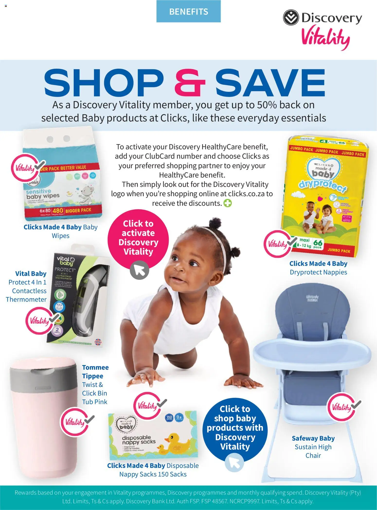 New Clicks catalogue – valid from 01.03.2026 | Page: 67 | Products: Thermometer, Chair, Nappies