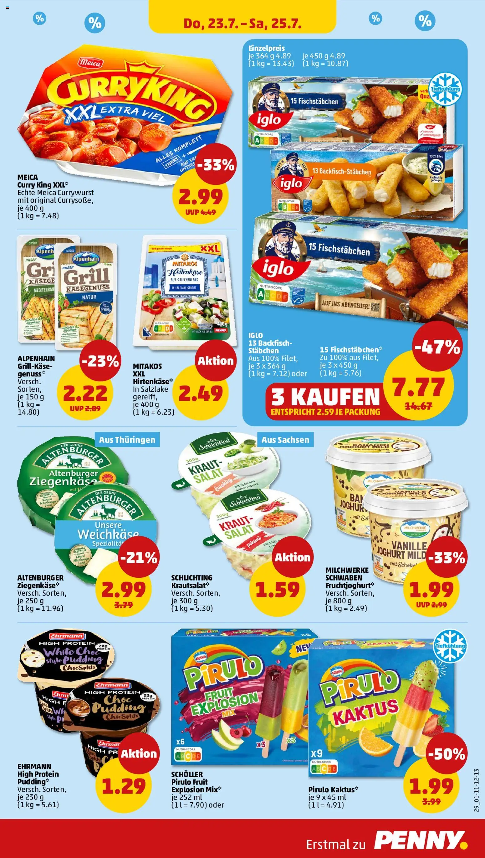 Penny Prospekt – gültig ab 20.07.2026 | Seite: 33 | Produkte: Grill, Joghurt, Iglo, Kraut