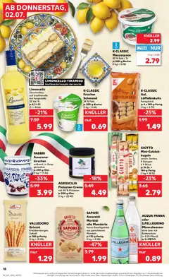 Kaufland Prospekt ab 02.07.2026 gültig | Seite: 18 | Produkte: Mascarpone, Pistazien, Mineralwasser, Kirschen