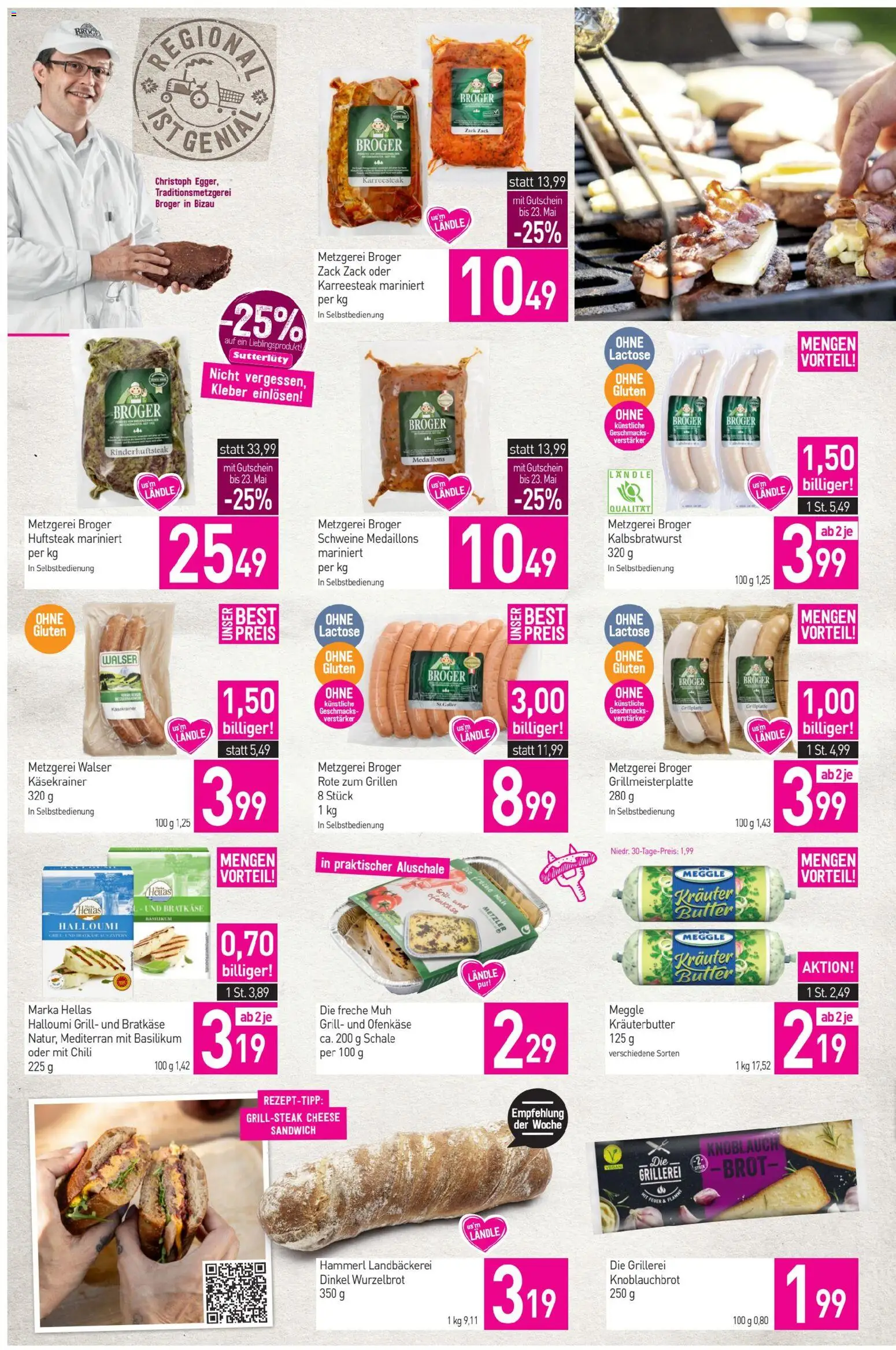 Sutterlüty Flugblatt gültig ab 21.05.2026 | Seite: 2 | Produkte: Knoblauch, Grill, Butter, Brot