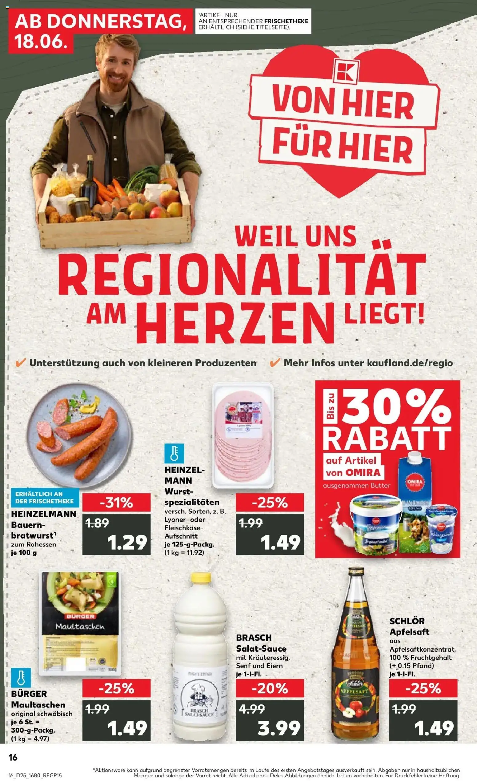 Kaufland Prospekt Konstanz – gültig ab 14.06.2026 | Seite: 25 | Produkte: Butter, Dressing, Burger, Maultaschen