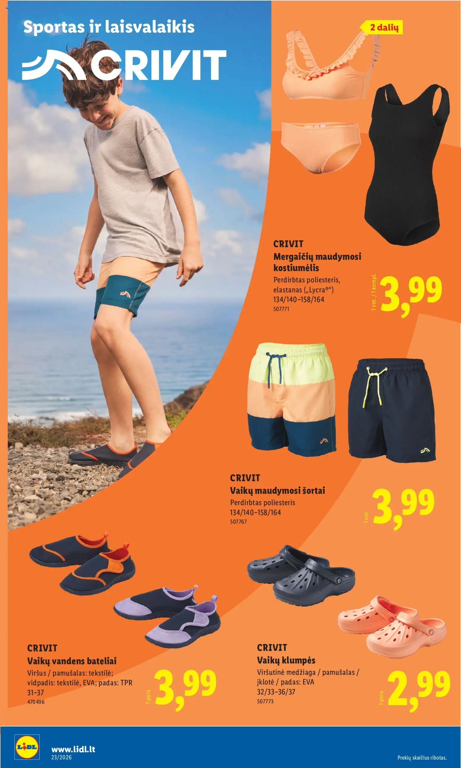 LIDL akcijos nuo 01.06.2026 | Puslapis: 6 | Prekių: Kostiumėlis, Šortai, Maudymosi kostiumėlis
