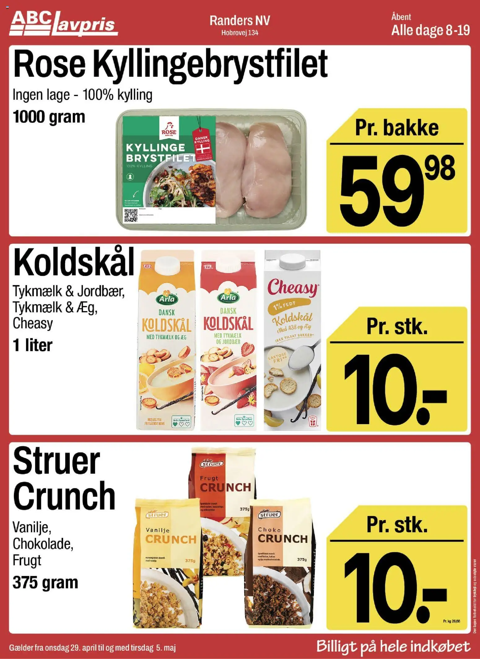 Abc Lavpris tilbudsavis – gyldig fra 29.04.2026 | Side: 4 | Produkter: Æg, Koldskål, Kakao, Vanilje