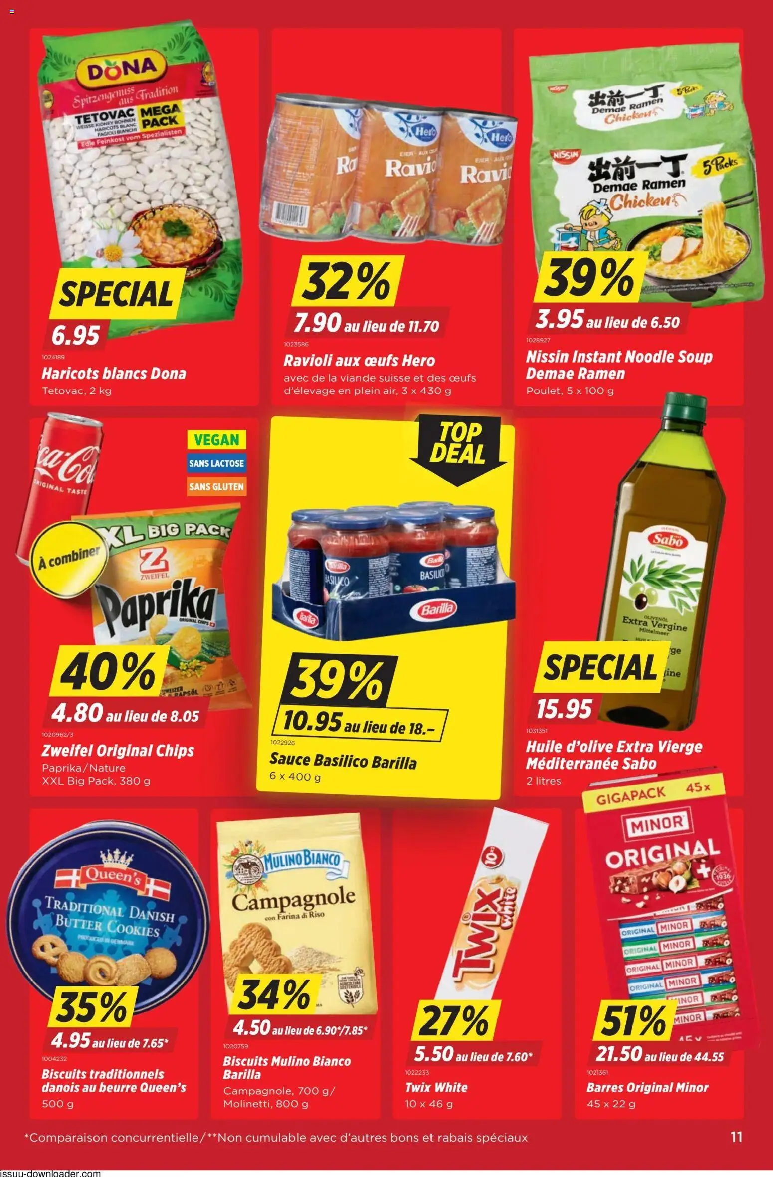 Denner aktionen FR – gültig ab 09.04.2026 | Seite: 11 | Produkte: Rapsöl, Twix, Butter, Chips