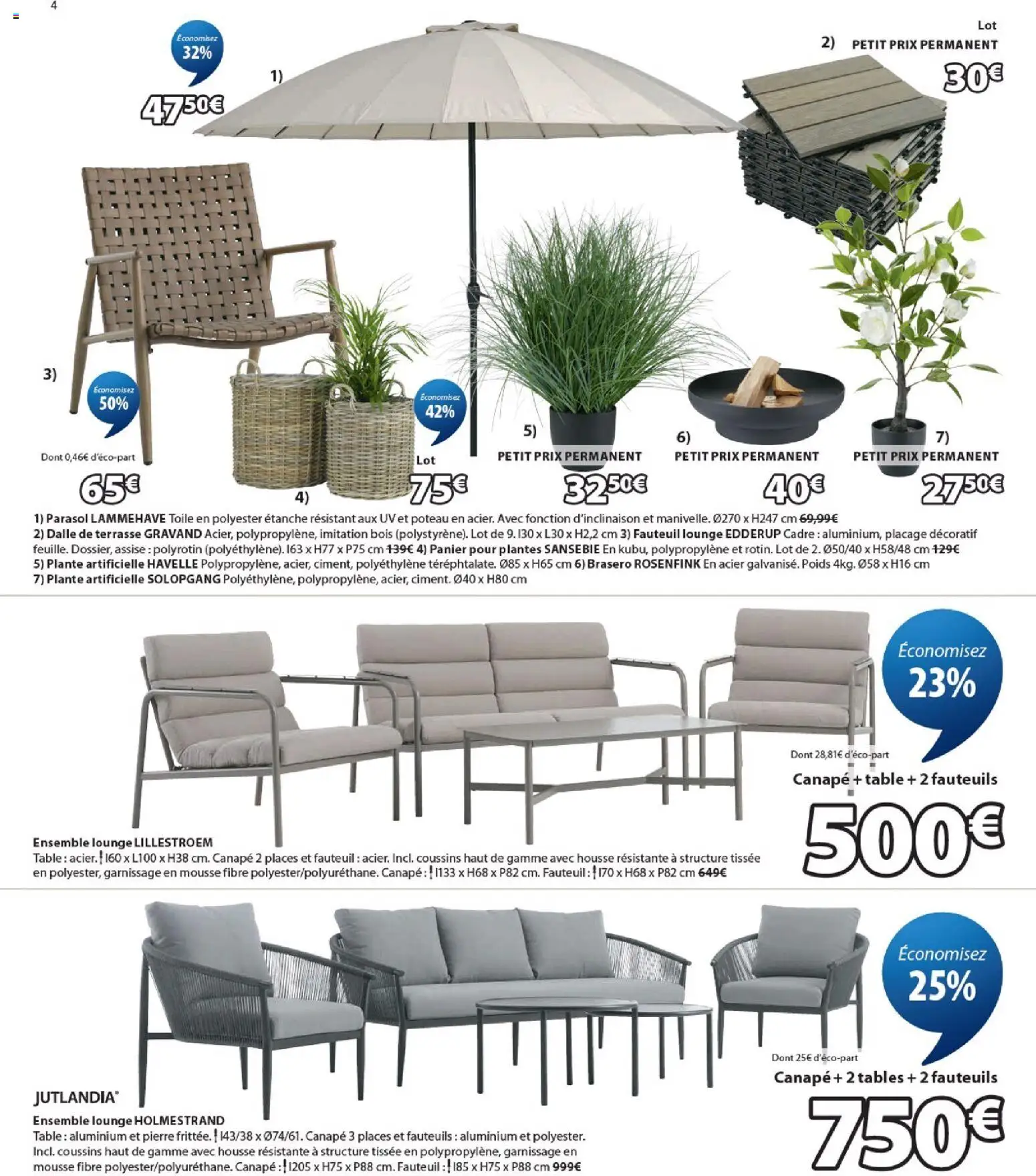 {H1} | Page: 4 | Produits: Brasero, Poids, Plantes, Fauteuil