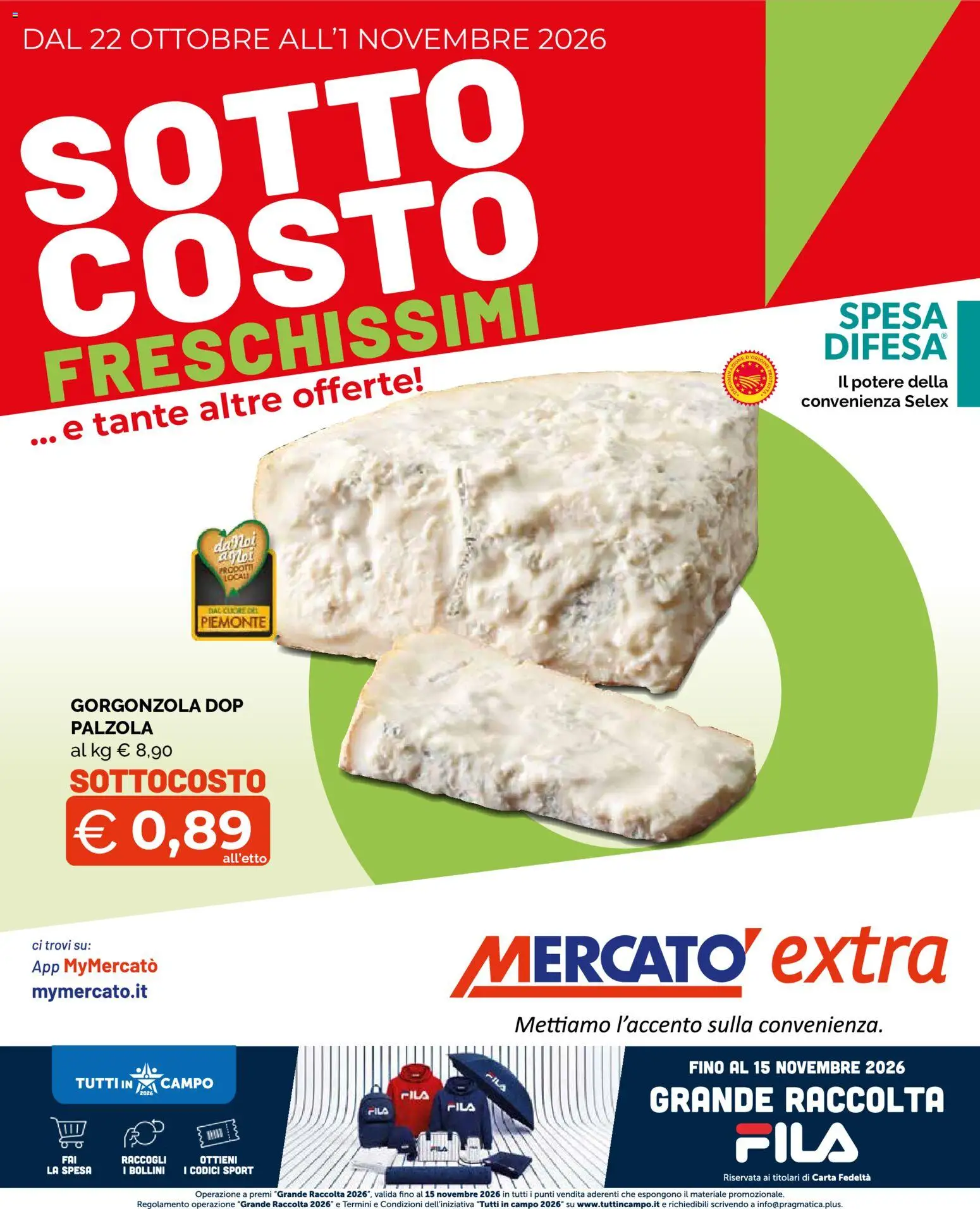 Volantino Mercatò del 22/10/2026 | Pagina: 1 | Prodotti: Gorgonzola