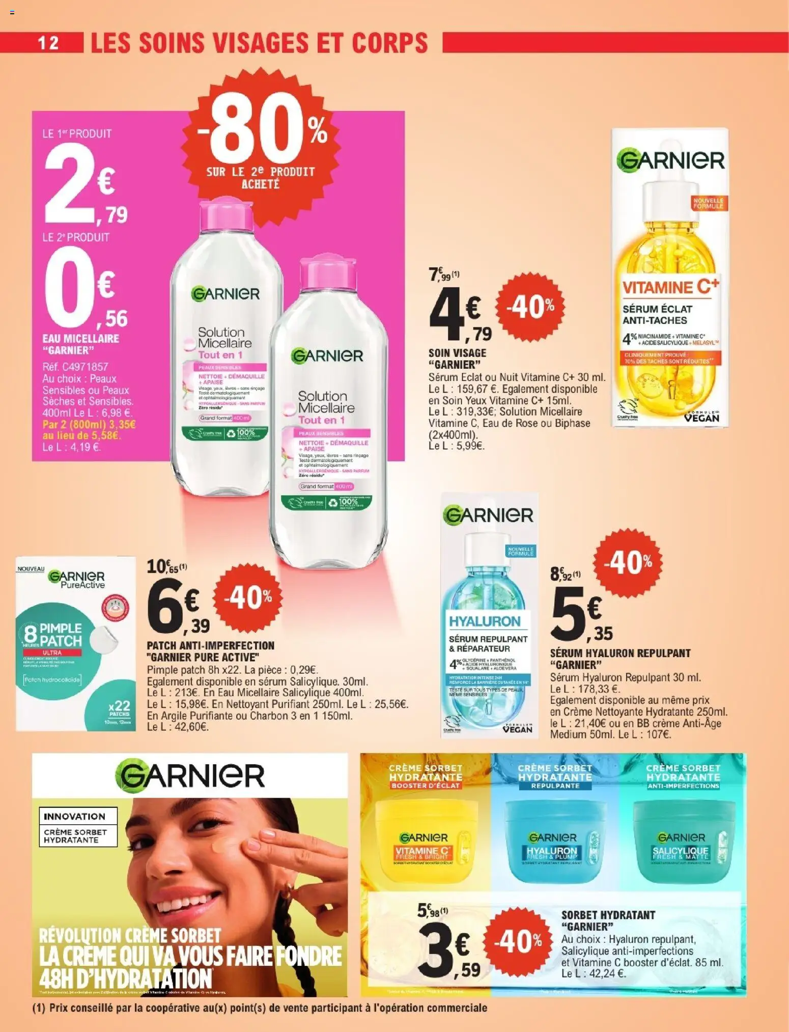 {H1} | Page: 12 | Produits: Serum, BB crème, Eau micellaire, Crème