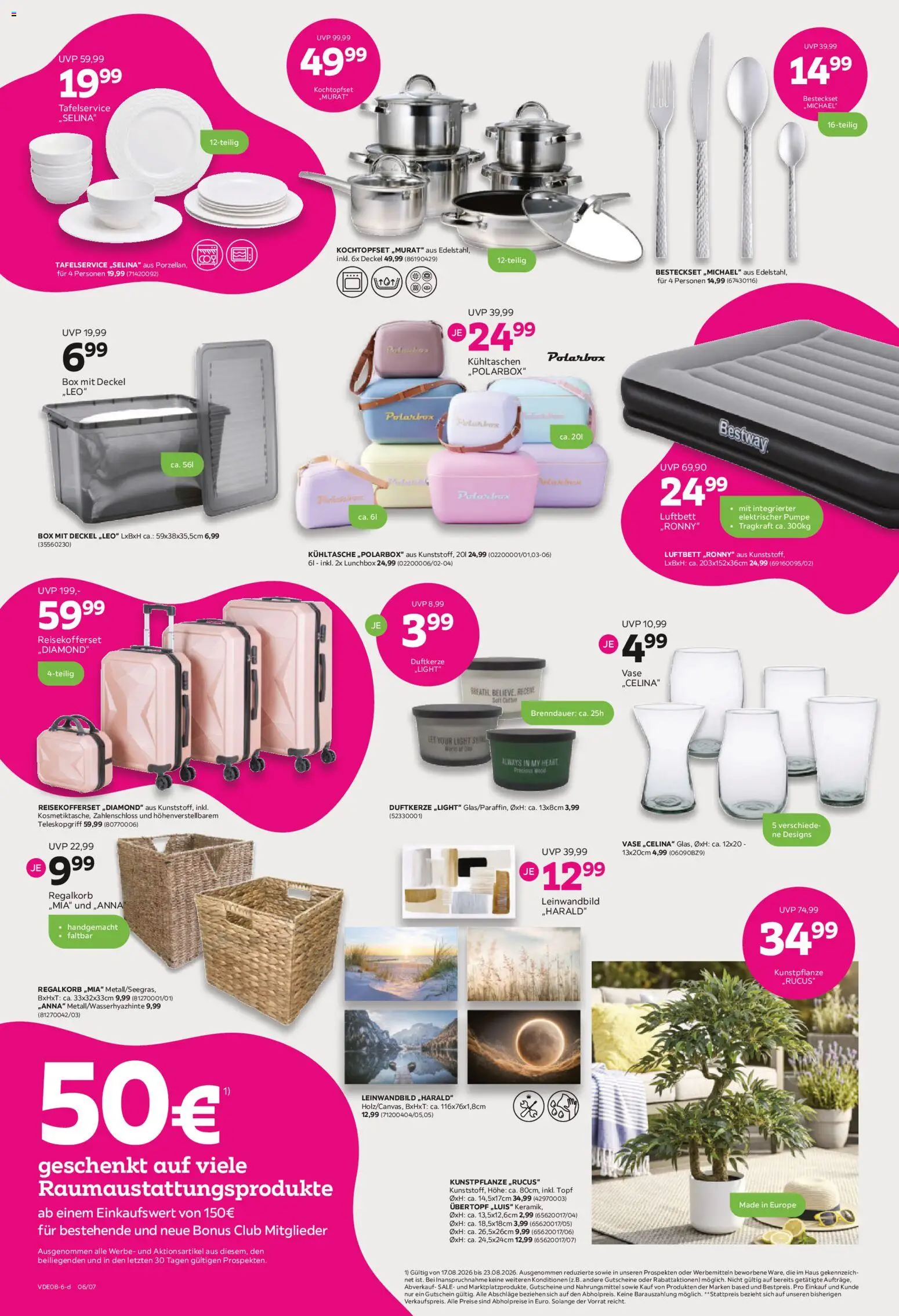Mömax Prospekt – gültig ab 17.08.2026 | Seite: 6 | Produkte: Box, Vase, Kühltasche